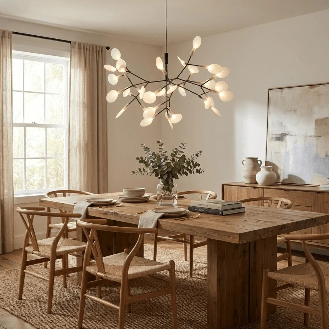 Branch Firefly LED Chandelier - Modern Acrylic Leaf Sputnik