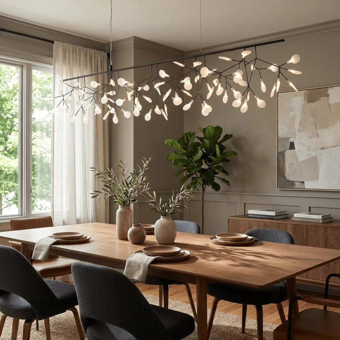 Branch Firefly LED Chandelier - Modern Acrylic Leaf Sputnik