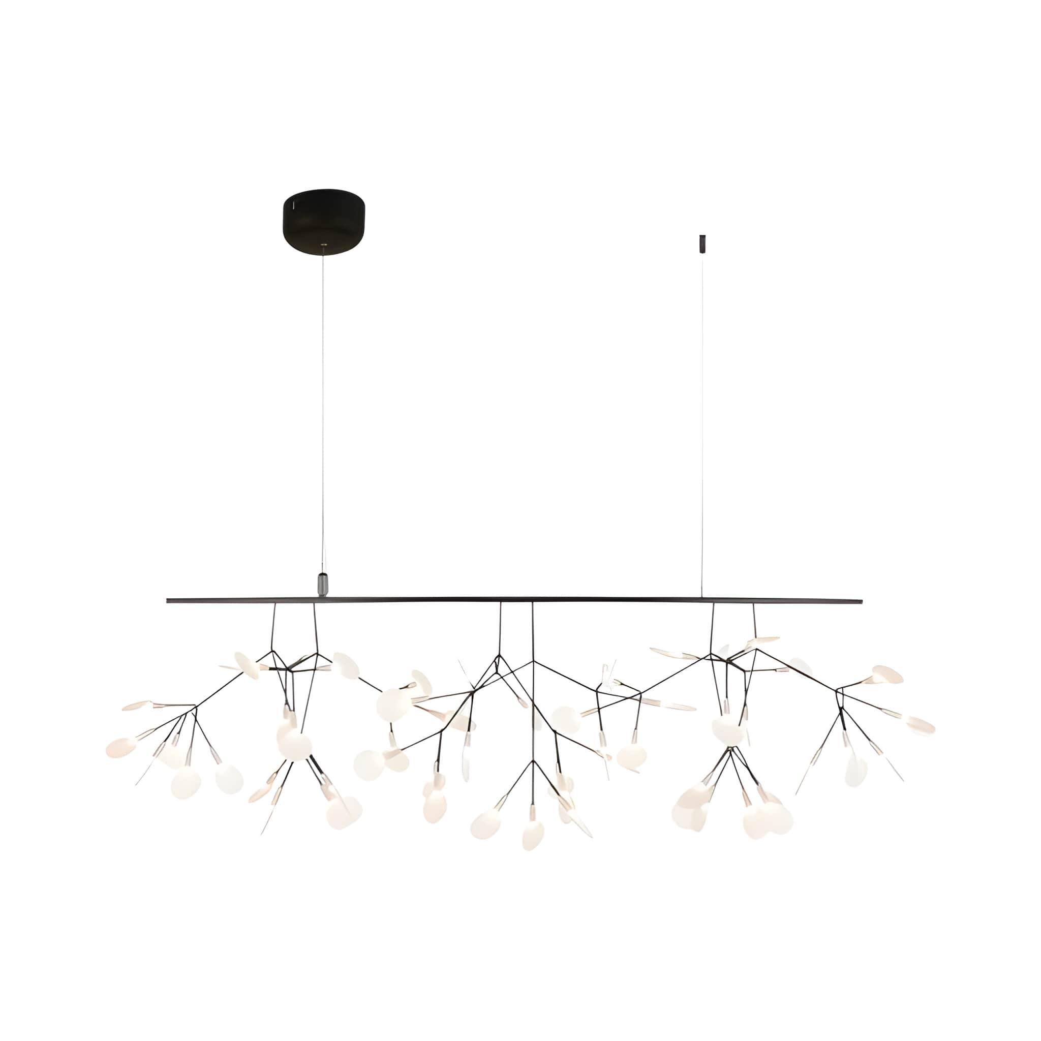 Branch Firefly LED Chandelier - Modern Acrylic Leaf Sputnik