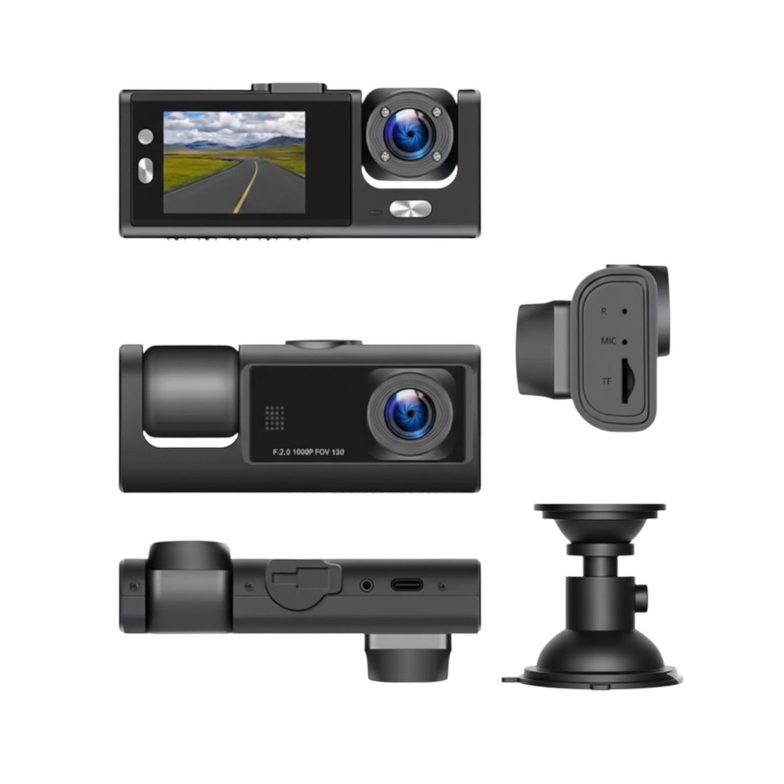 4K Dash Cam – Front & Rear Camera, Night Vision, Wide Angle, G-Sensor
