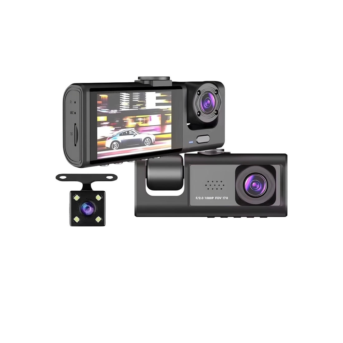 4K Dash Cam – Front & Rear Camera, Night Vision, Wide Angle, G-Sensor