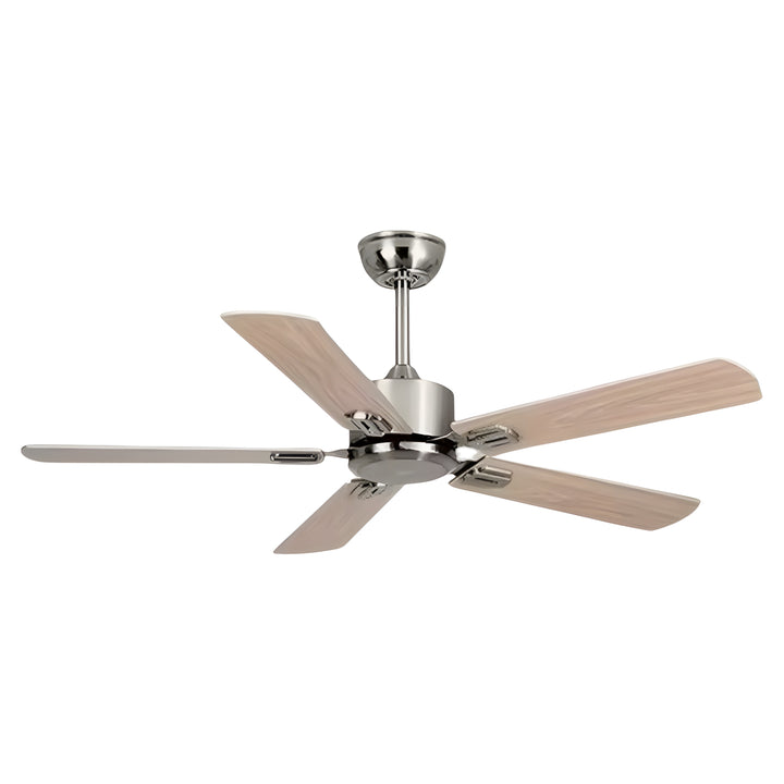 Rozzen Ceiling Fan 107cm / 132cm – Indoor, DC Motor, Remote Control, Black & Silver Wood Grain