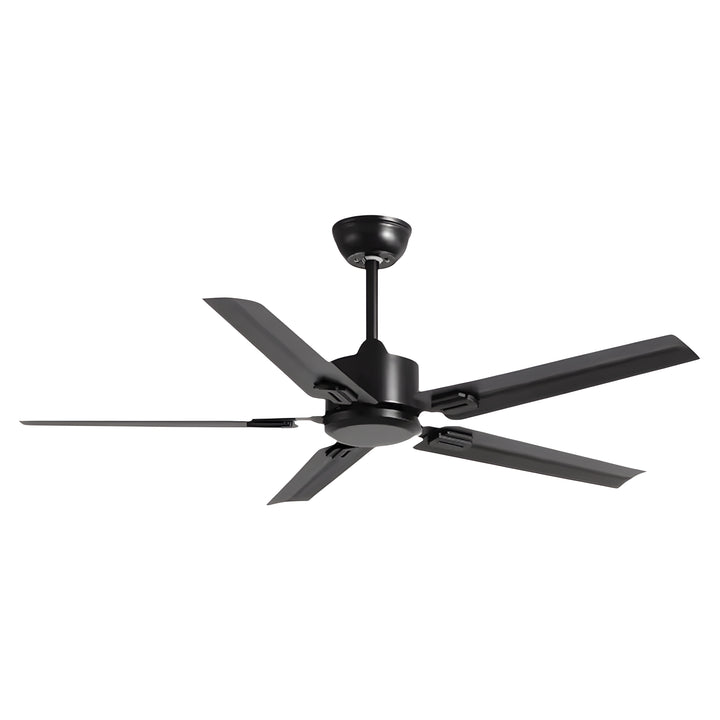 Rozzen Ceiling Fan 107cm / 132cm – Indoor, DC Motor, Remote Control, Black & Silver Wood Grain