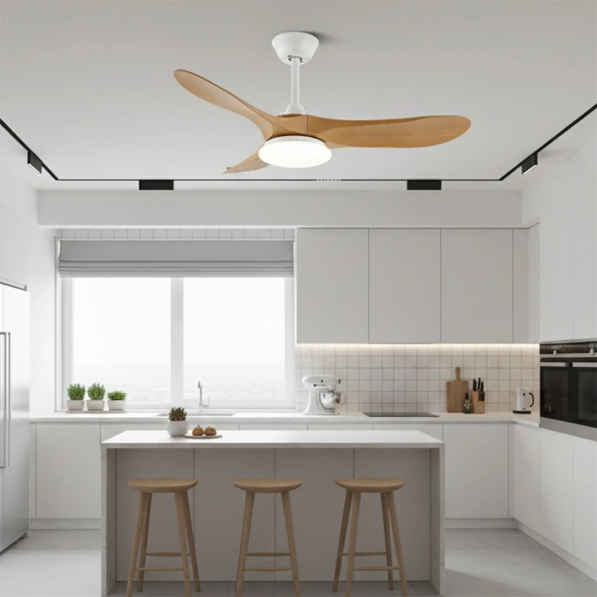 Maverick Ceiling Fan with Light, Remote Control, DC Motor, 36"/42"/52"/60"