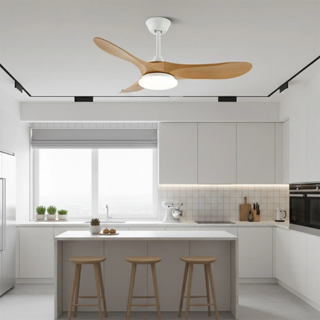 Maverick Ceiling Fan with Light, Remote Control, DC Motor, 36"/42"/52"/60"