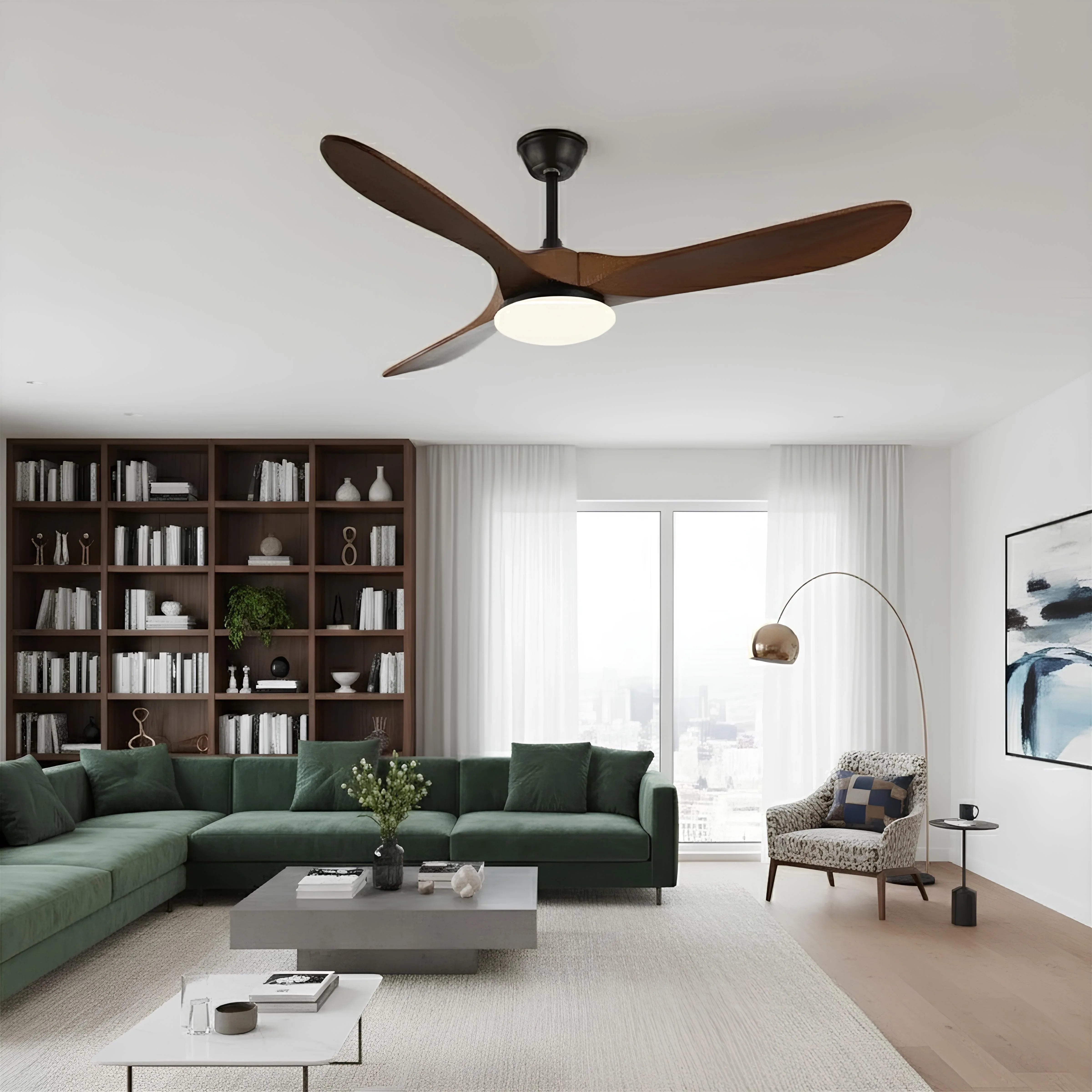 Maverick Ceiling Fan with Light, Remote Control, DC Motor, 36"/42"/52"/60"