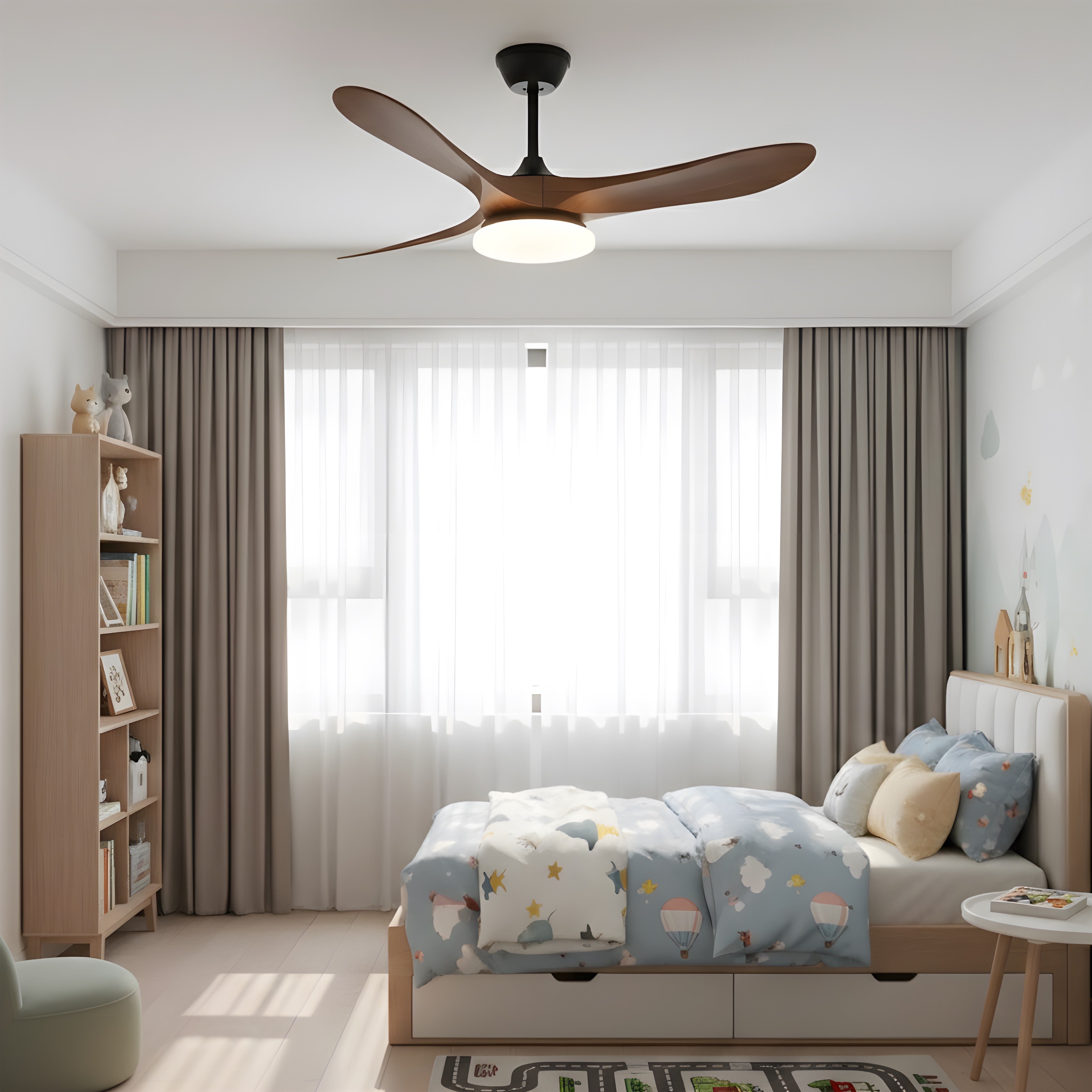 Maverick Ceiling Fan with Light, Remote Control, DC Motor, 36"/42"/52"/60"