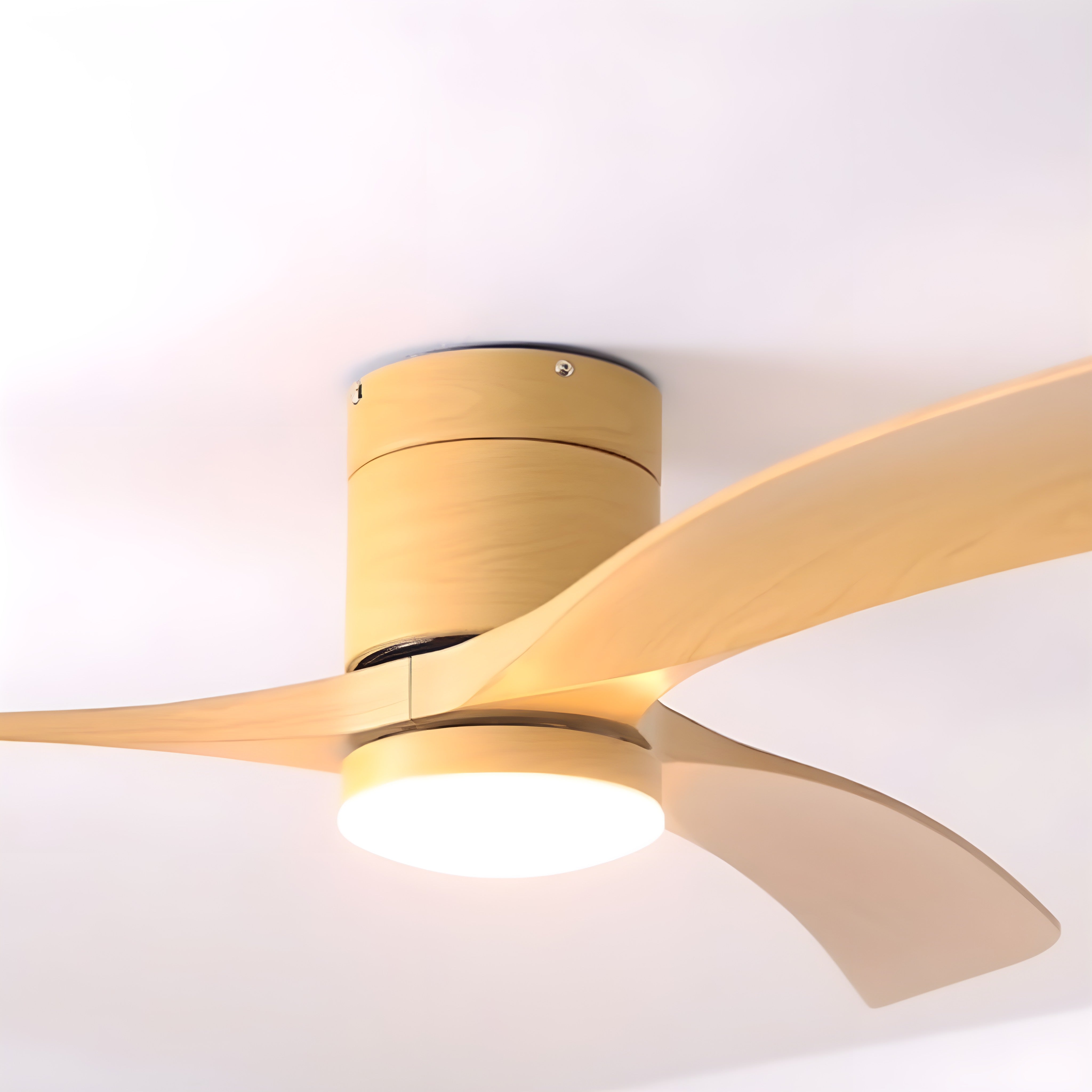 Ceiling Fan with LED Light, Remote Control, DC Motor, 38"/46"/56"