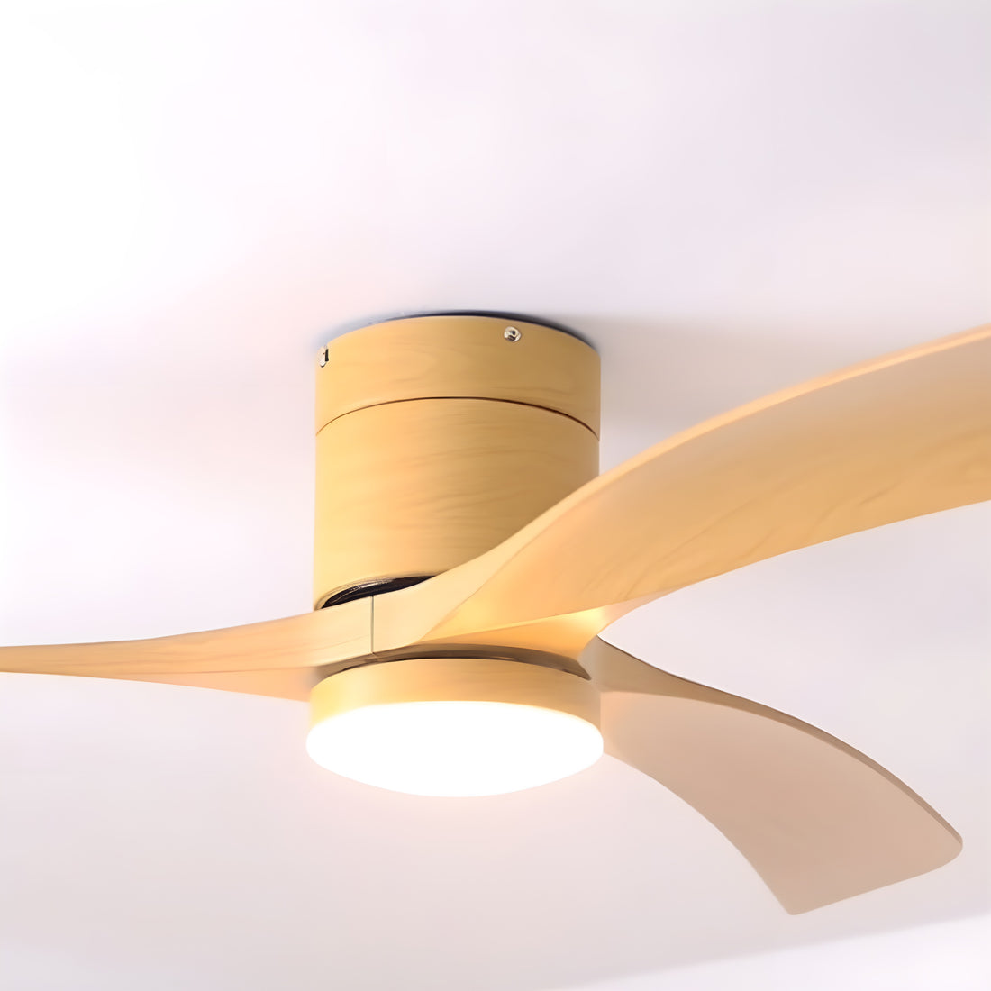 Ceiling Fan with LED Light, Remote Control, DC Motor, 38"/46"/56"