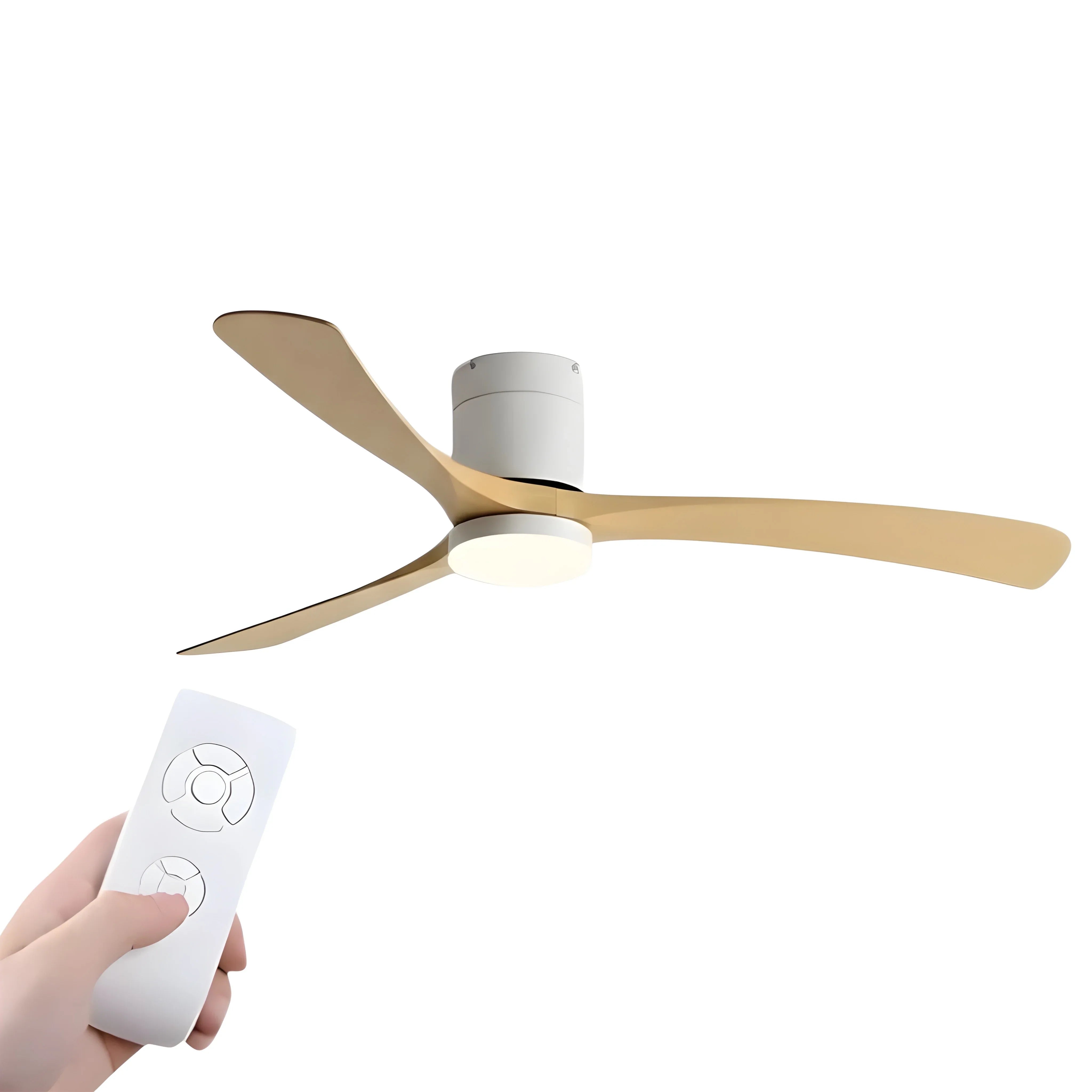 Ceiling Fan with LED Light, Remote Control, DC Motor, 38"/46"/56"