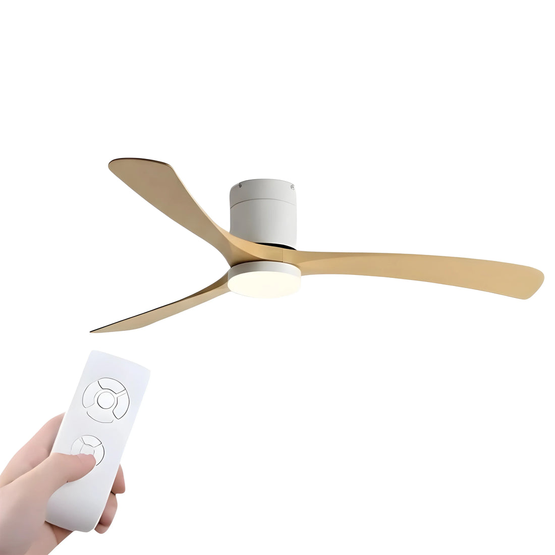 Ceiling Fan with LED Light, Remote Control, DC Motor, 38"/46"/56"
