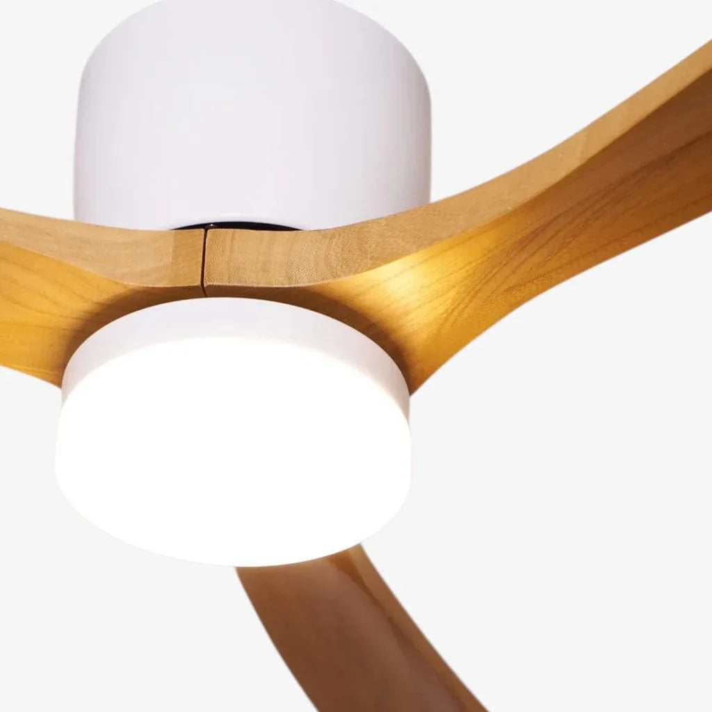 Wood Ceiling Fan with LED Light, 42"/52"