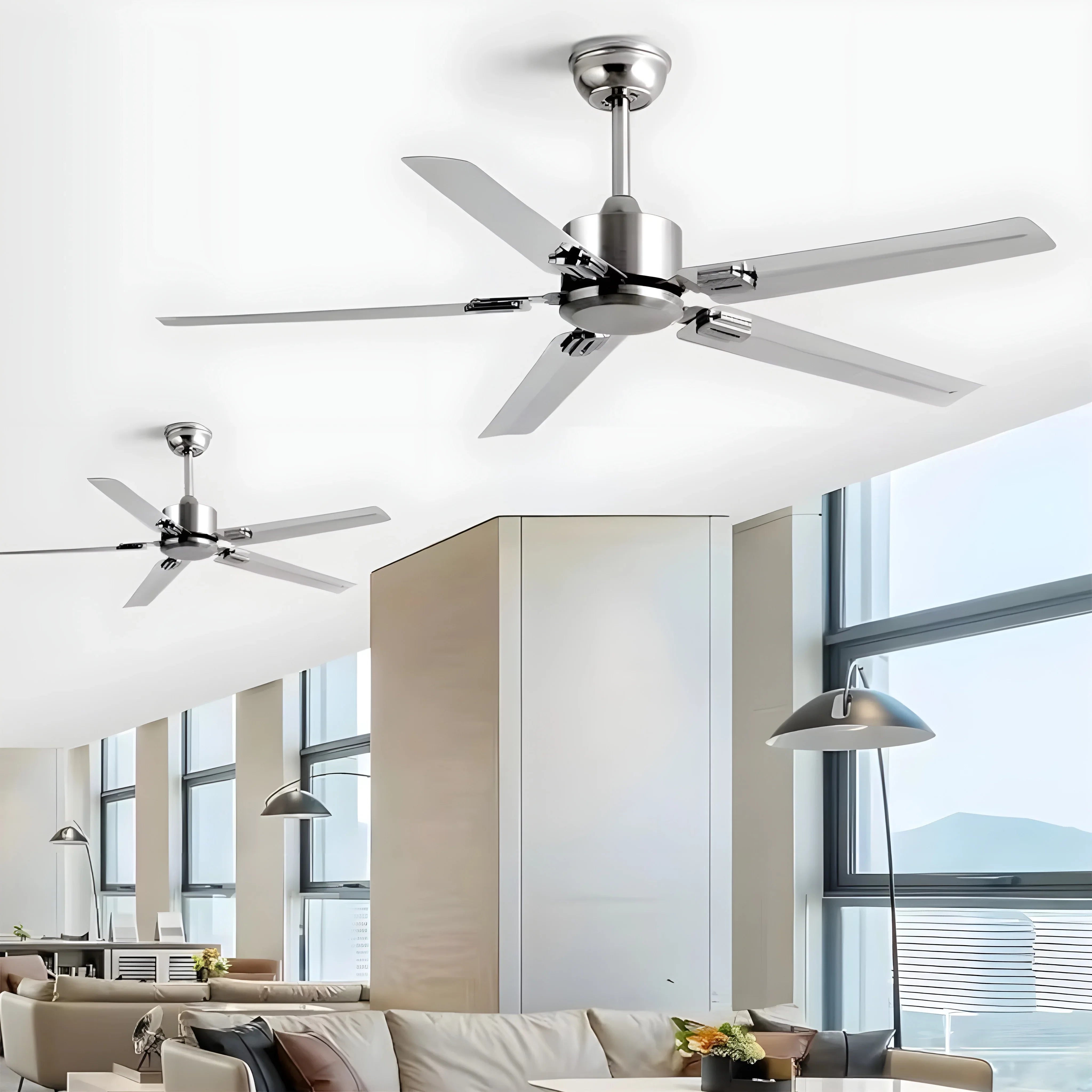 Rozzen Ceiling Fan, Indoor, DC Motor, Remote Control, 42"/52"