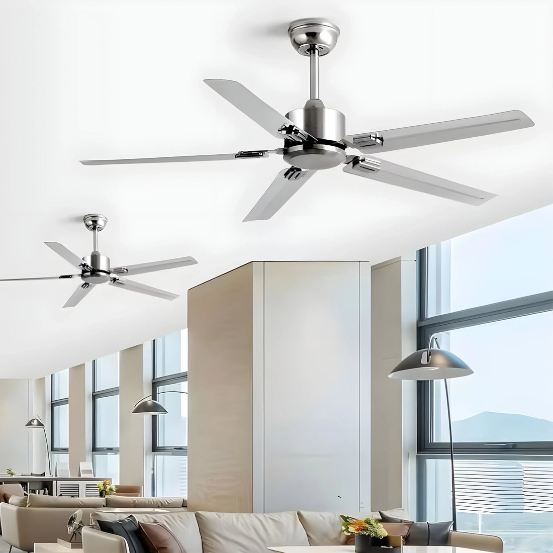 Rozzen Ceiling Fan, Indoor, DC Motor, Remote Control, 42"/52"