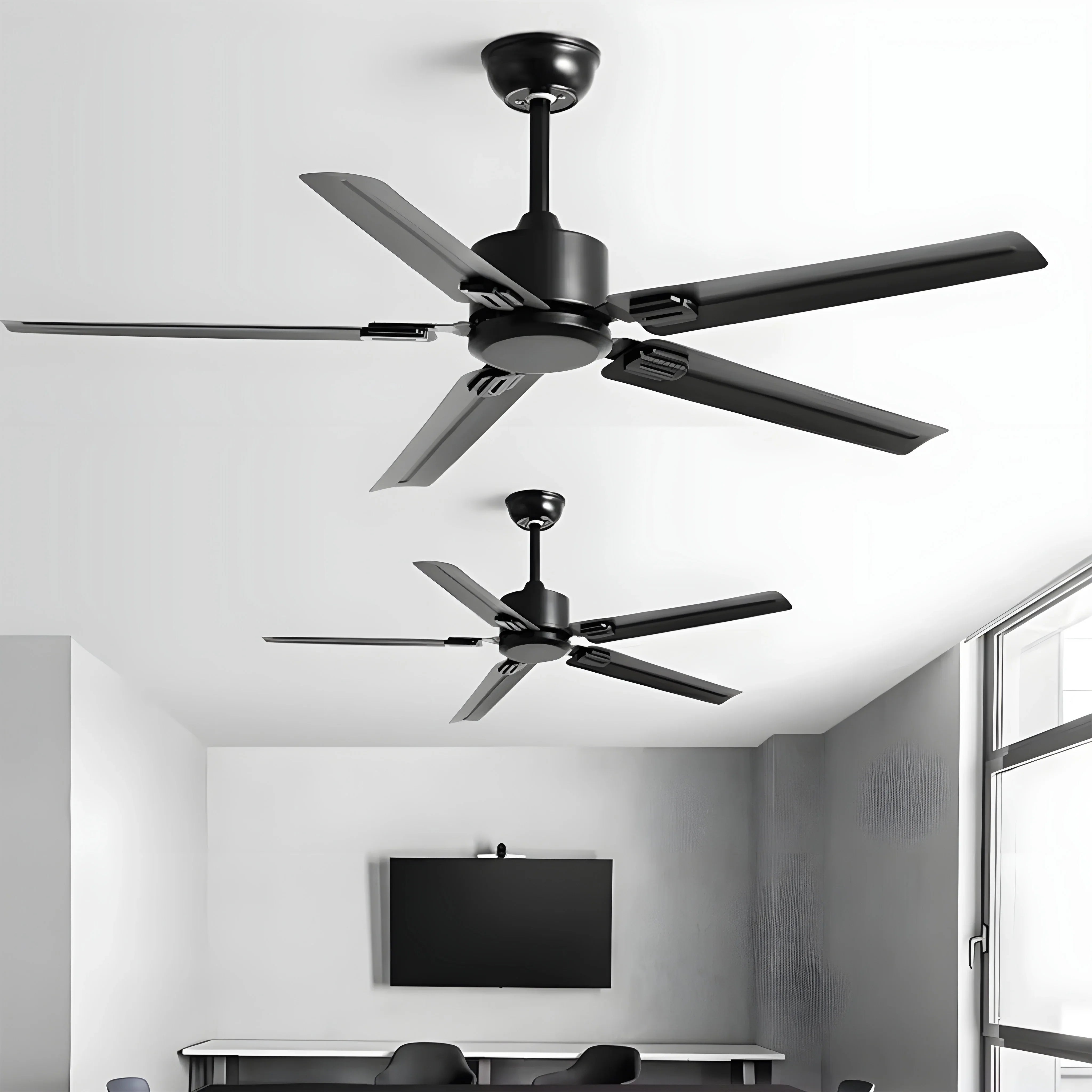 Rozzen Ceiling Fan, Indoor, DC Motor, Remote Control, 42"/52"