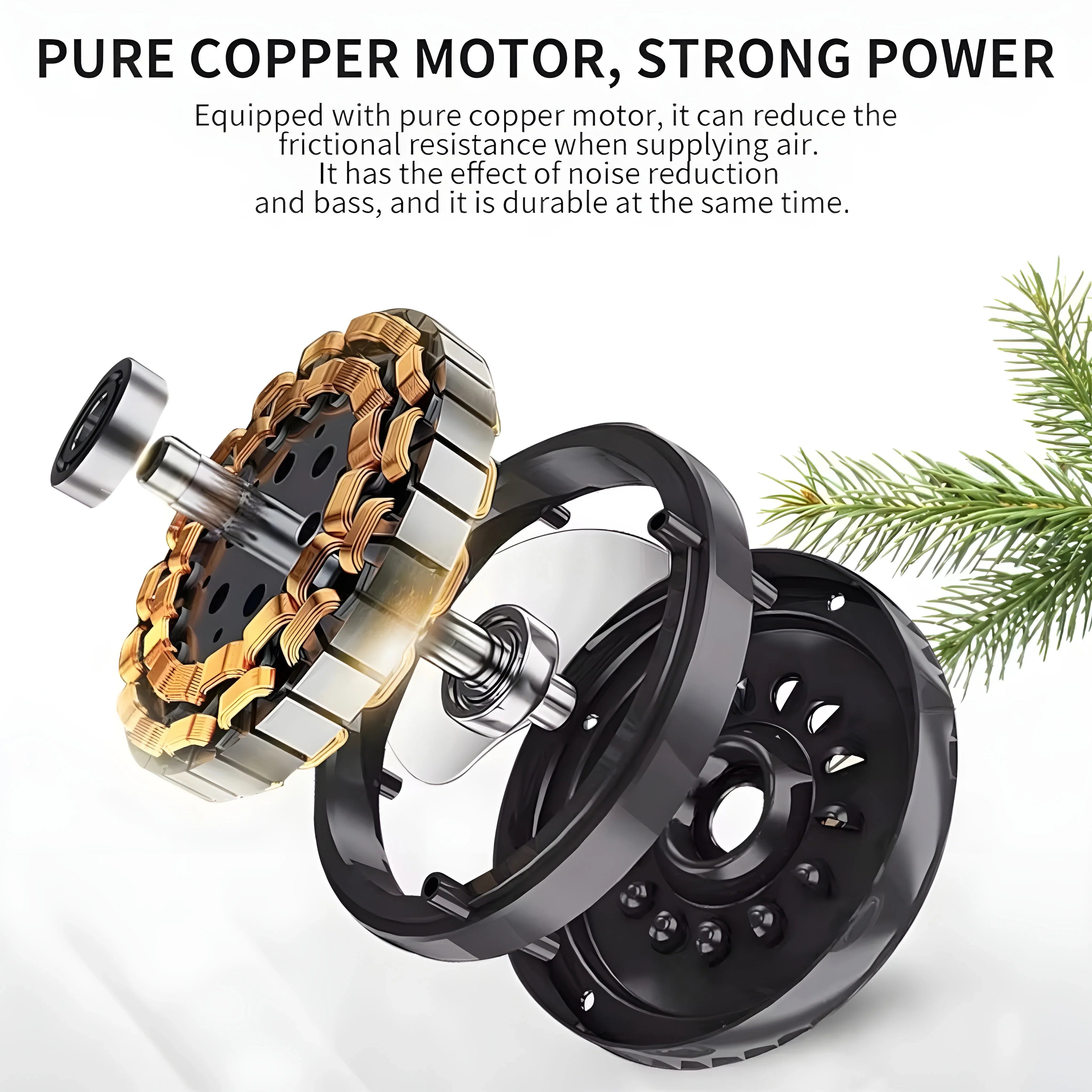 Rozzen Ceiling Fan, Indoor, DC Motor, Remote Control, 42"/52"