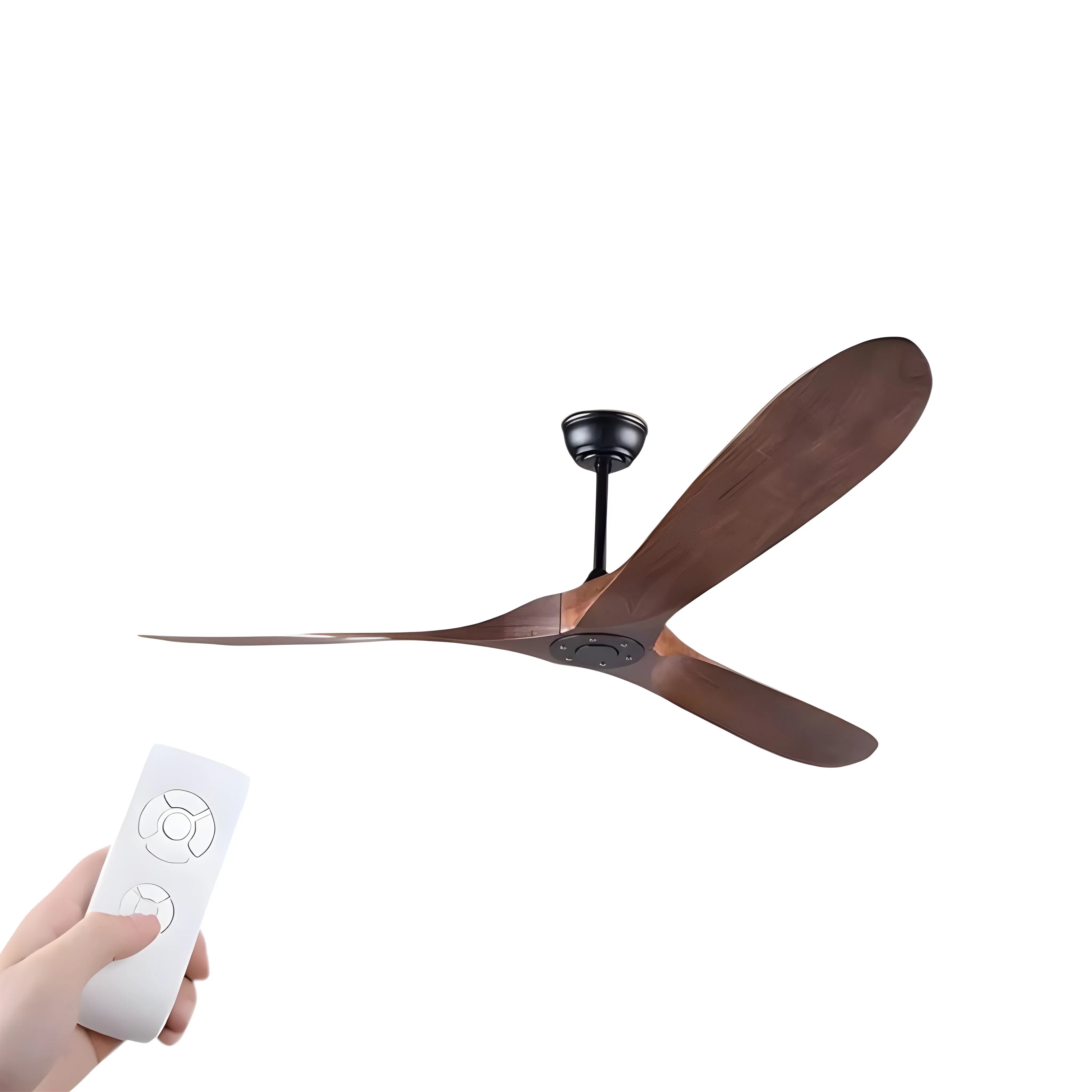 Solid Wood Ceiling Fan, Remote Control Included, DC Motor, 42"/52"/60"