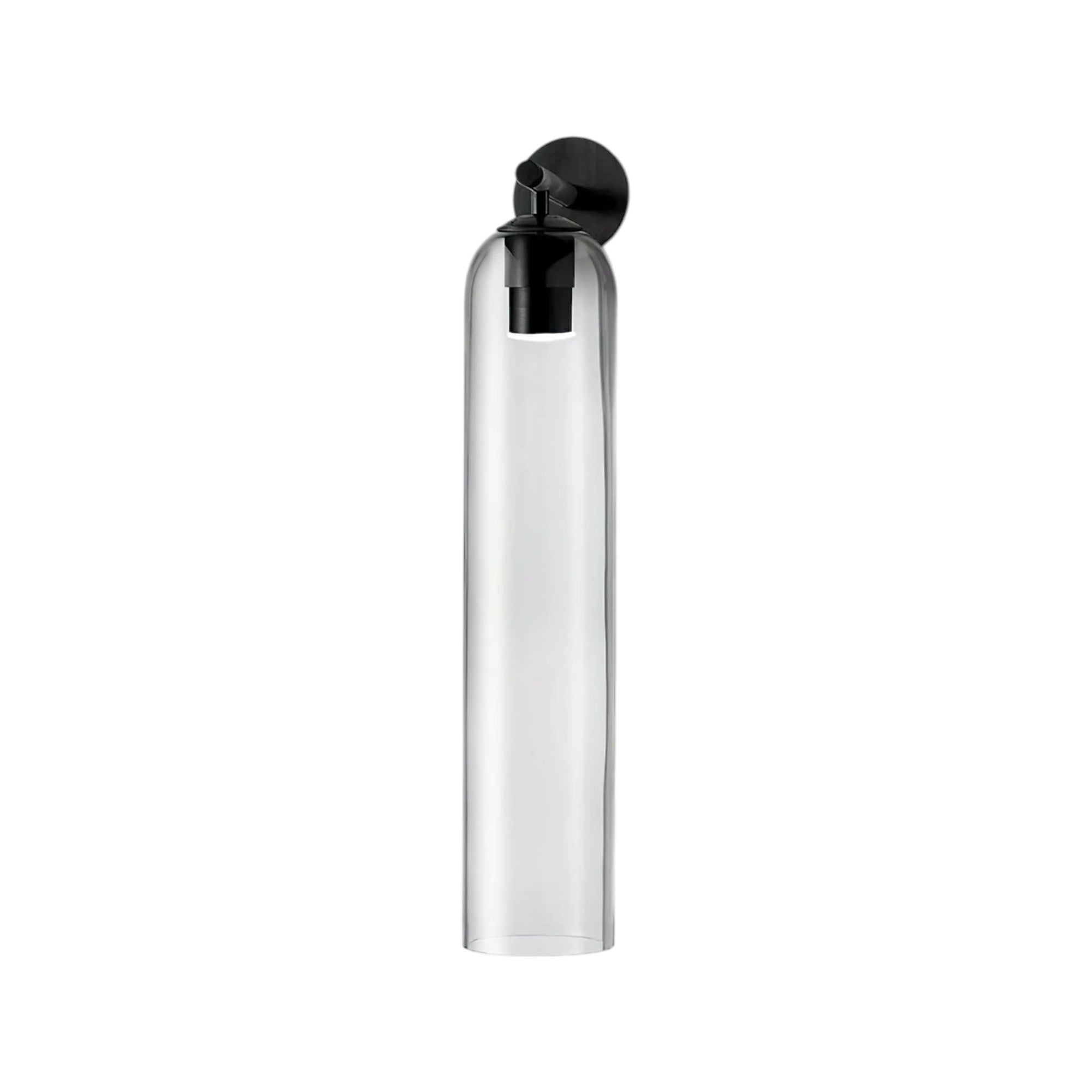 Art Glass Cylinder Wall Sconce with Light - Modern Mouthblown Glass