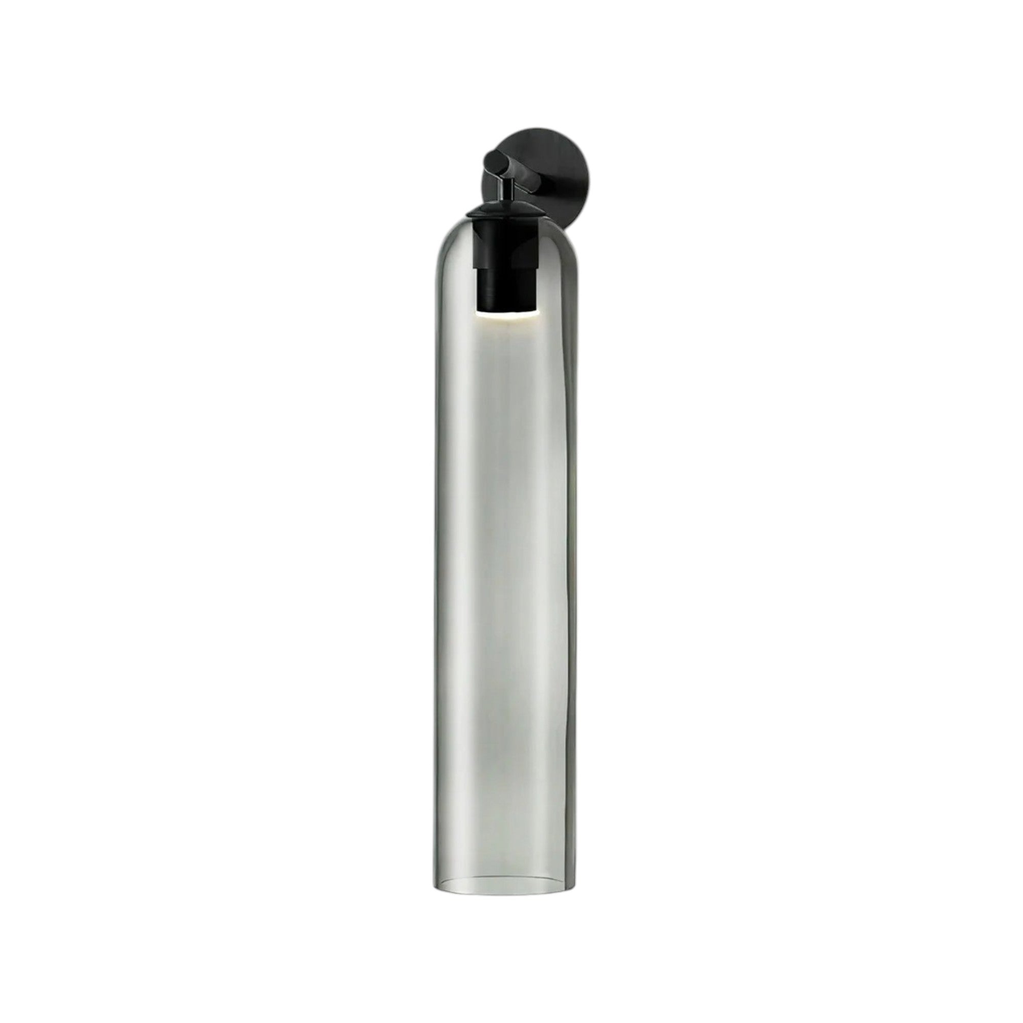 Art Glass Cylinder Wall Sconce with Light - Modern Mouthblown Glass