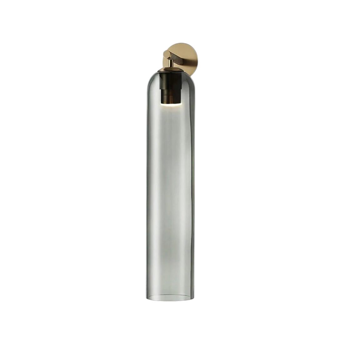 Art Glass Cylinder Wall Sconce with Light - Modern Mouthblown Glass