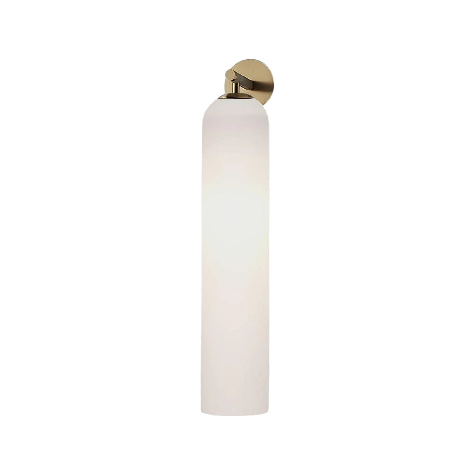 Art Glass Cylinder Wall Sconce with Light - Modern Mouthblown Glass