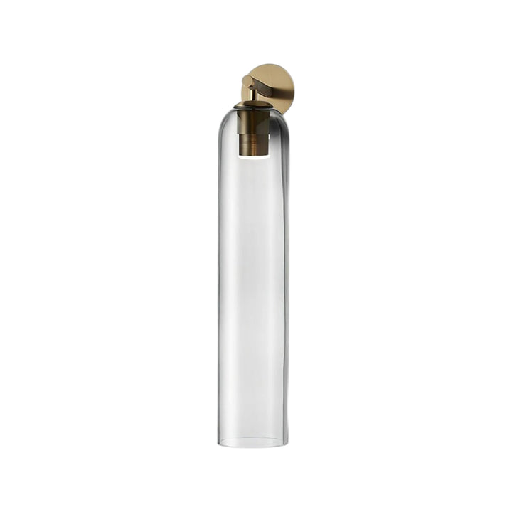 Art Glass Cylinder Wall Sconce with Light - Modern Mouthblown Glass