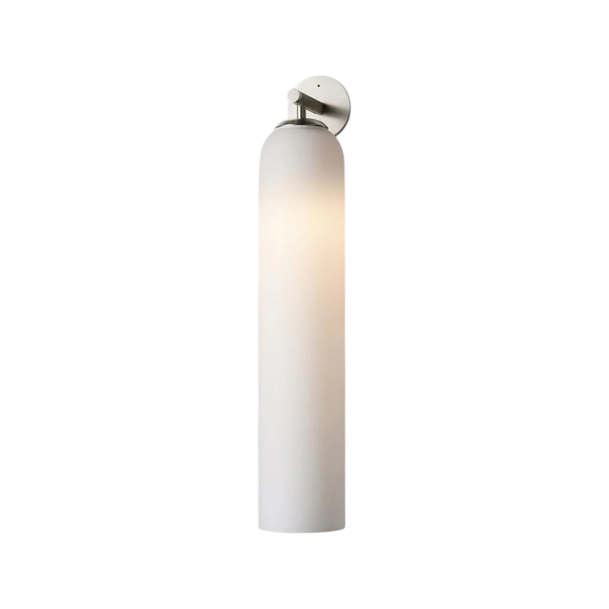 Art Glass Cylinder Wall Sconce with Light - Modern Mouthblown Glass