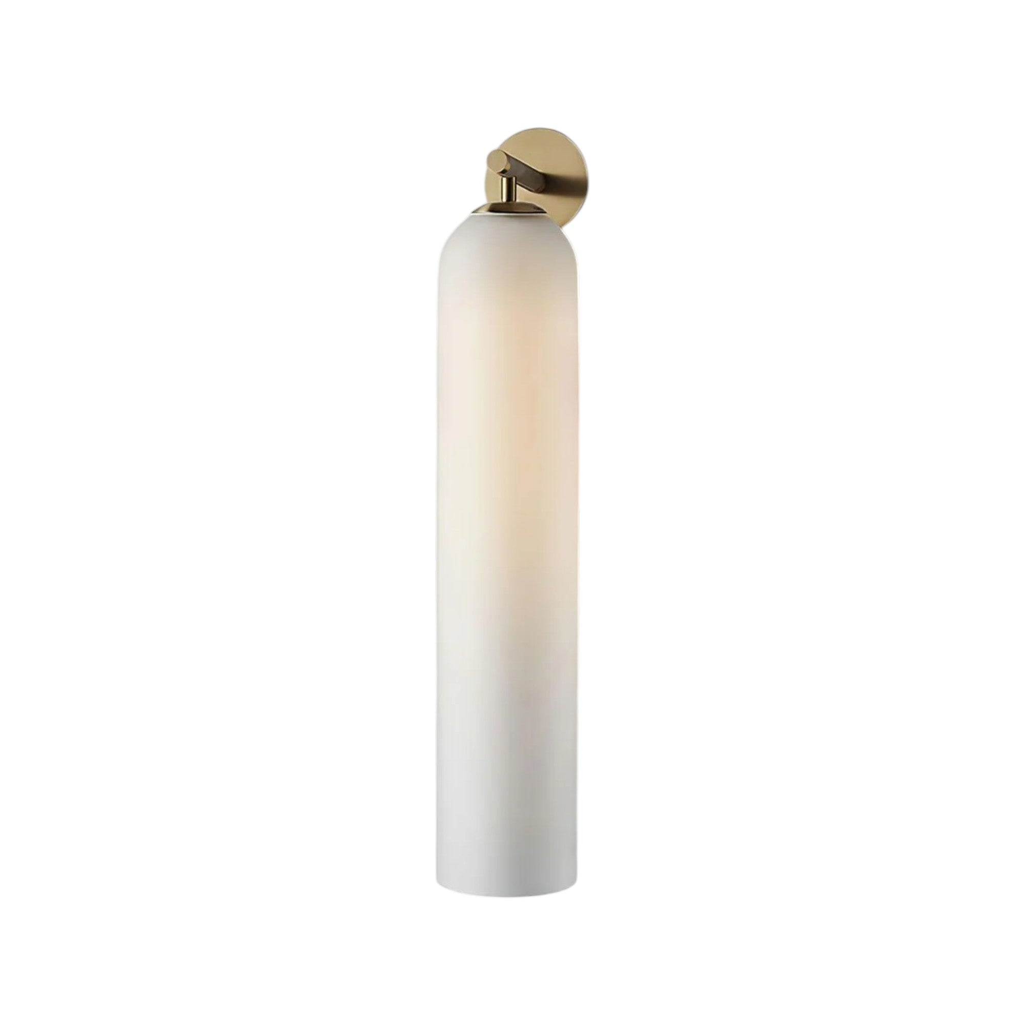Art Glass Cylinder Wall Sconce with Light - Modern Mouthblown Glass