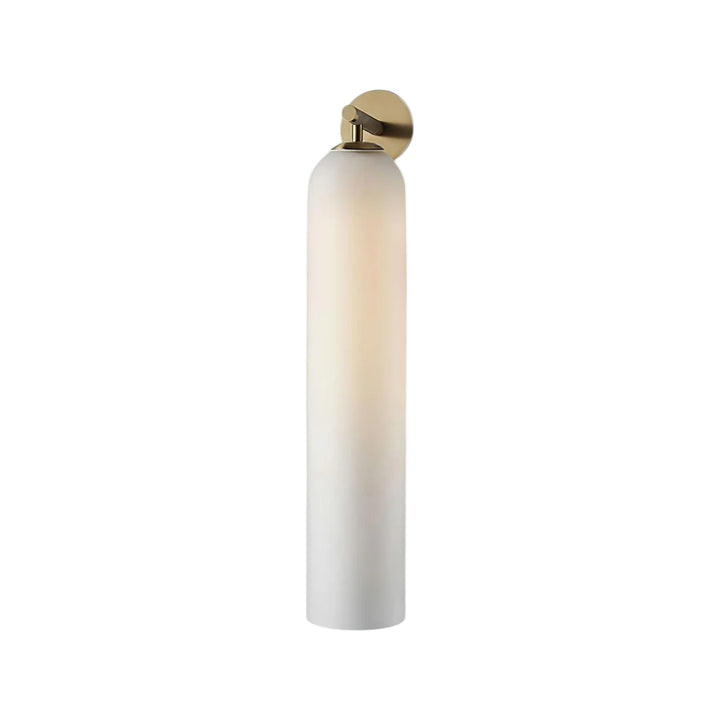 Art Glass Cylinder Wall Sconce with Light - Modern Mouthblown Glass
