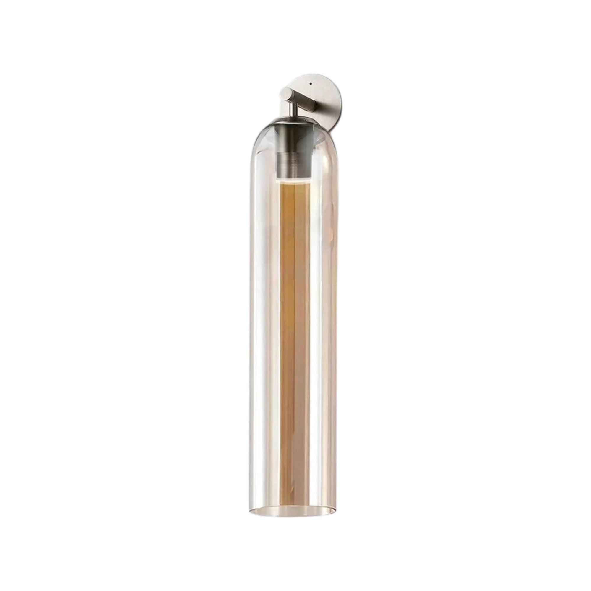Art Glass Cylinder Wall Sconce with Light - Modern Mouthblown Glass