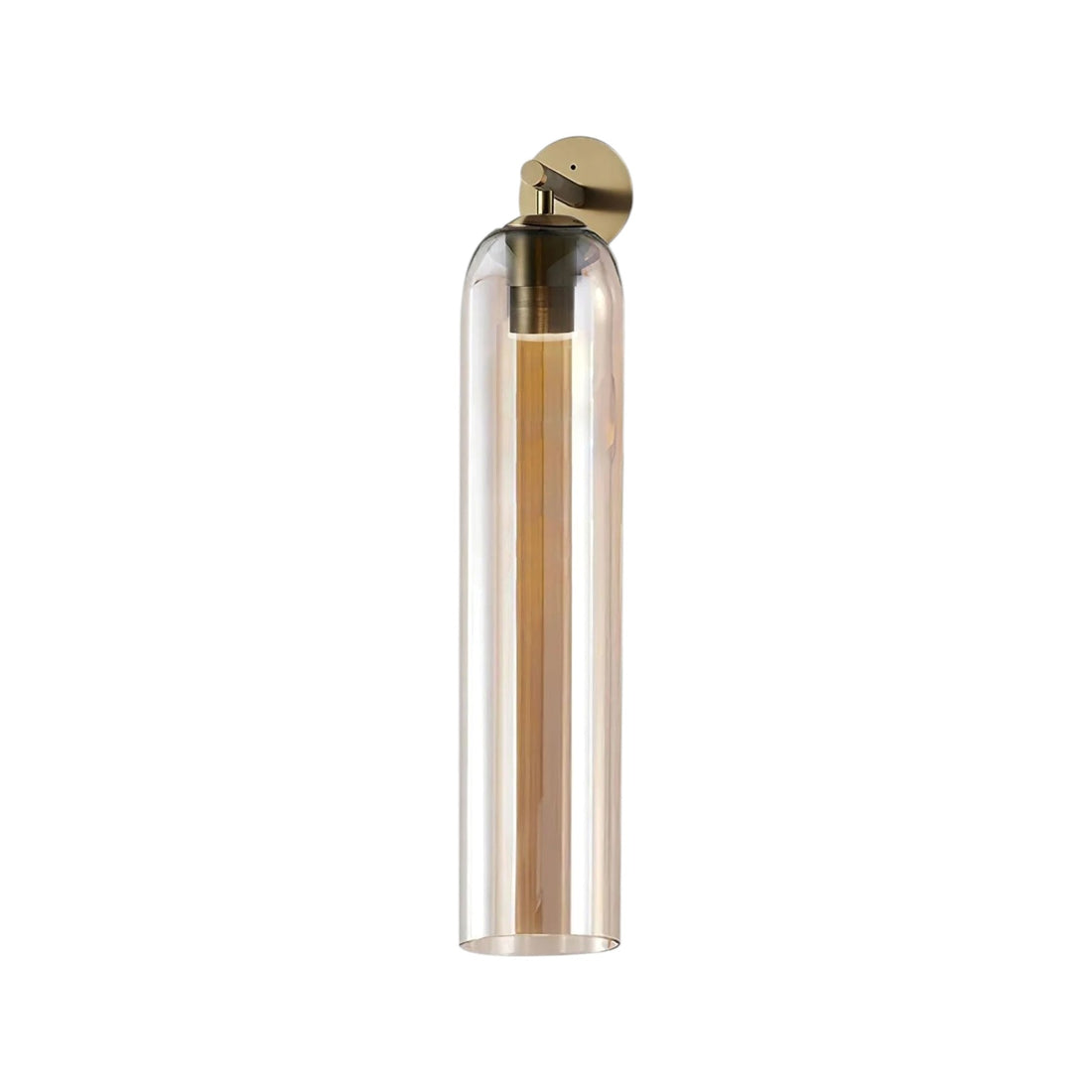 Art Glass Cylinder Wall Sconce with Light - Modern Mouthblown Glass