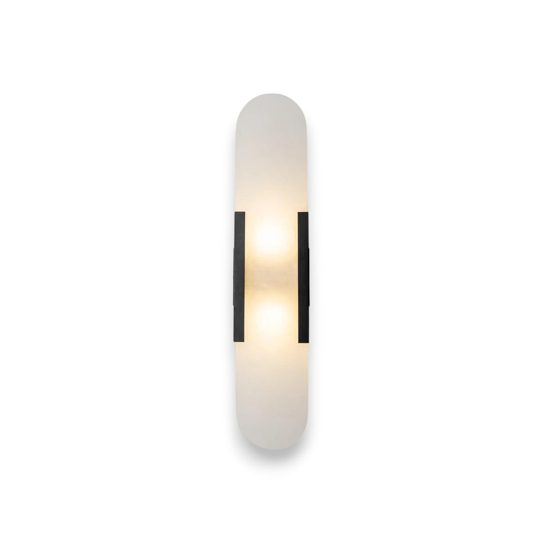 Natural Alabaster Wall Sconce with Light - Modern Brass Indoor Wall Light Fixture