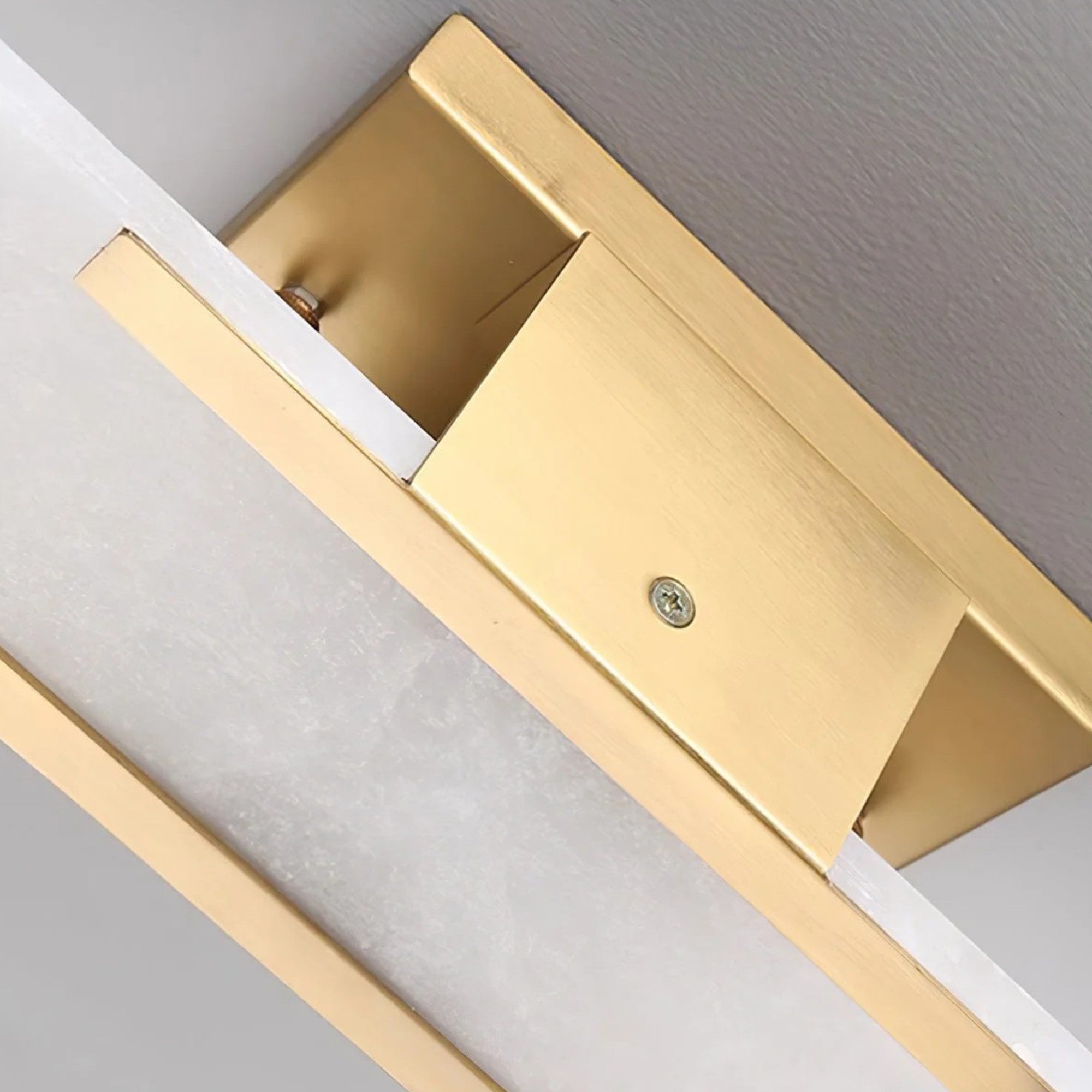 Natural Alabaster Wall Sconce with Light - Modern Brass Indoor Wall Light Fixture