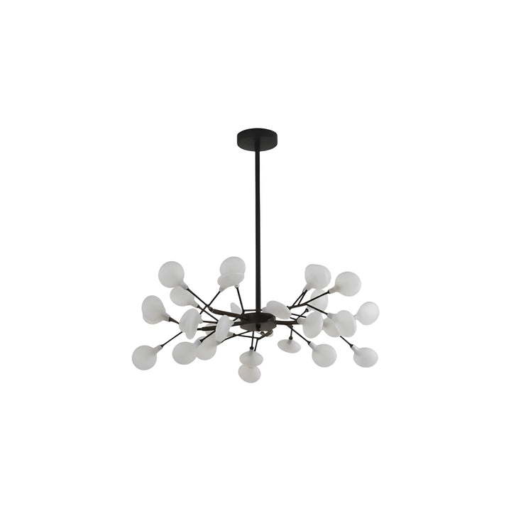 Glass Leaf Modern Sputnik Chandelier - Mid-Century Starburst LED Chandelier