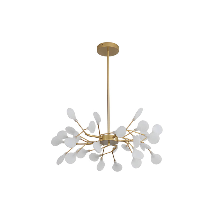 Glass Leaf Modern Sputnik Chandelier - Mid-Century Starburst LED Chandelier