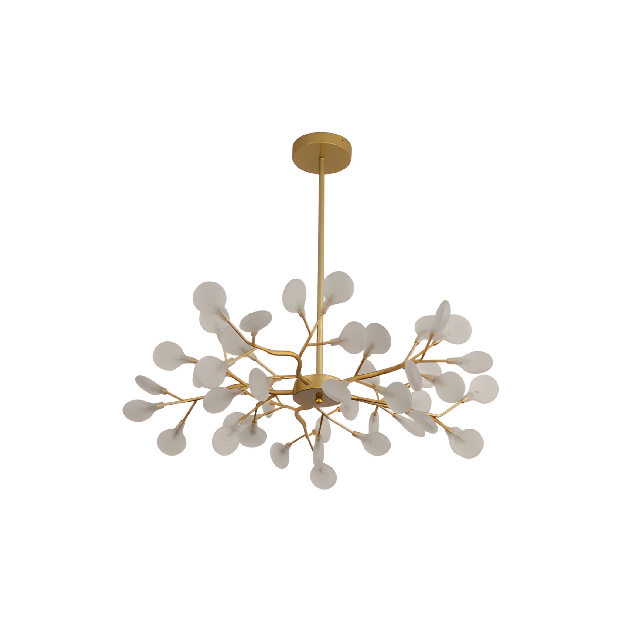 Glass Leaf Modern Sputnik Chandelier - Mid-Century Starburst LED Chandelier