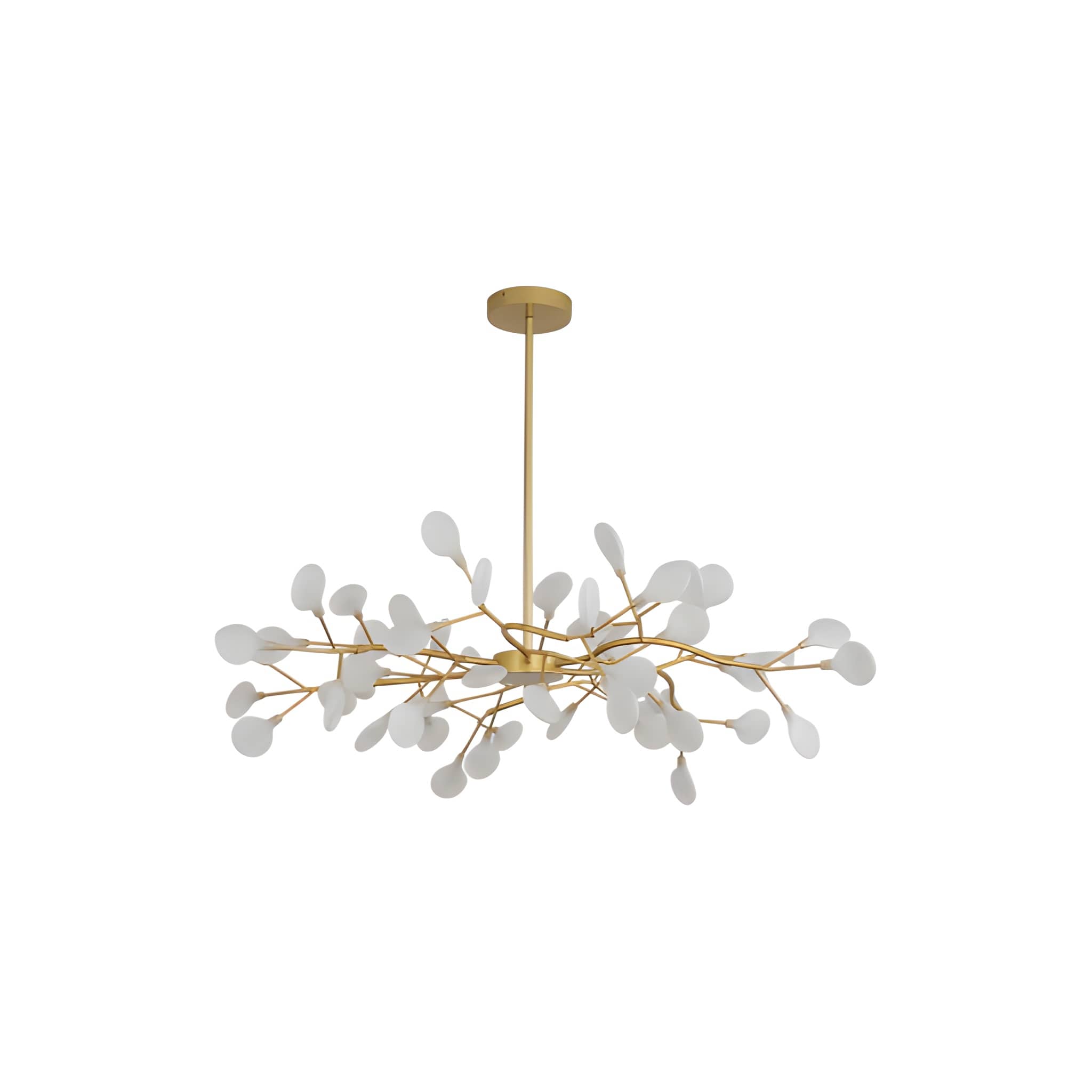Glass Leaf Modern Sputnik Chandelier - Mid-Century Starburst LED Chandelier