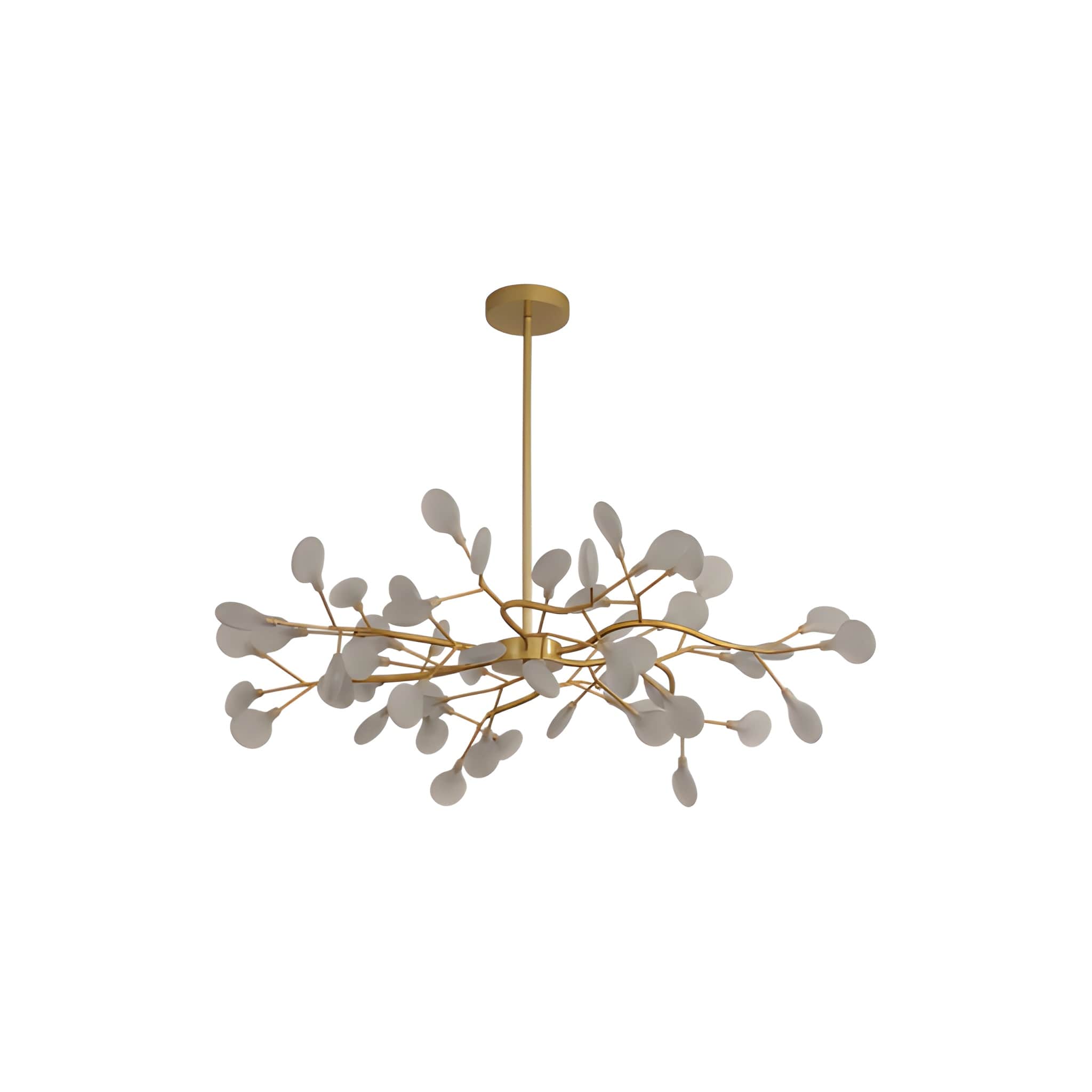 Glass Leaf Modern Sputnik Chandelier - Mid-Century Starburst LED Chandelier
