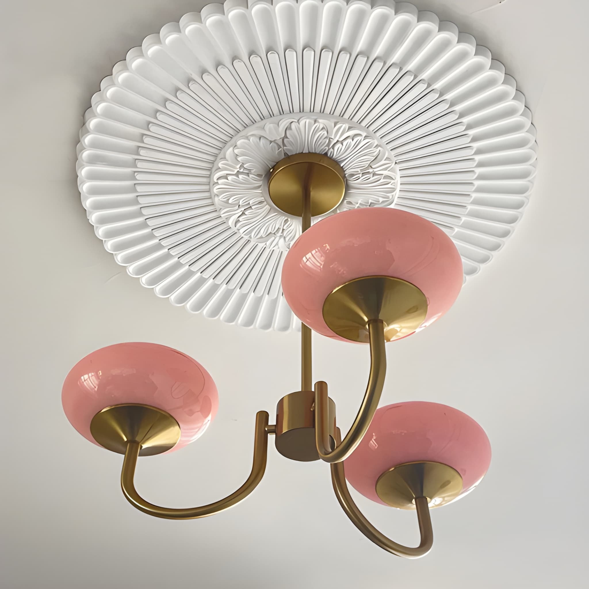 Marshmallow Glass Globe Chandelier - Modern Mid-Century Ceiling Light Fixture