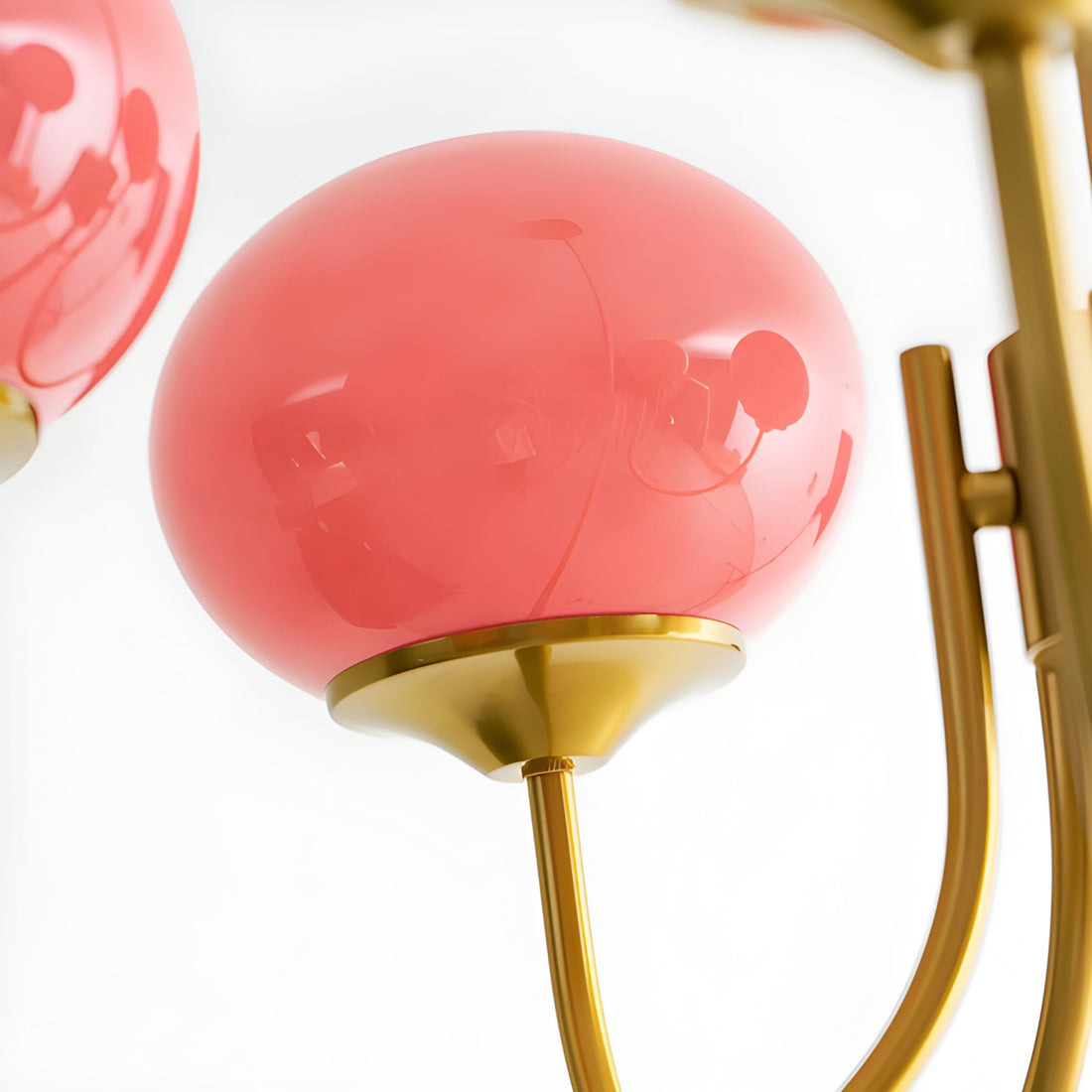 Marshmallow Glass Globe Chandelier - Modern Mid-Century Ceiling Light Fixture