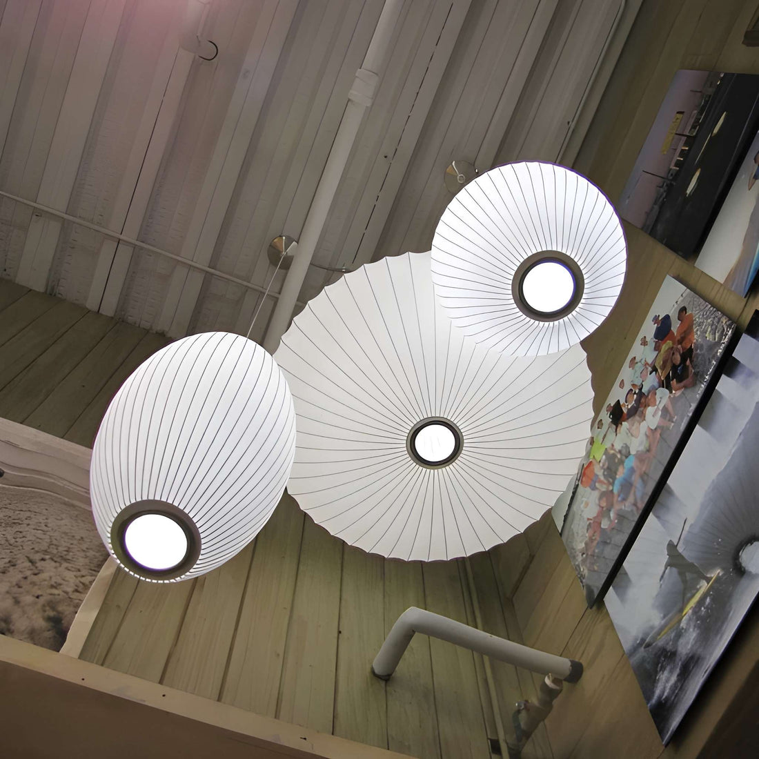 Akari Washi Paper Pendant Light - Modern LED Ceiling Lamp