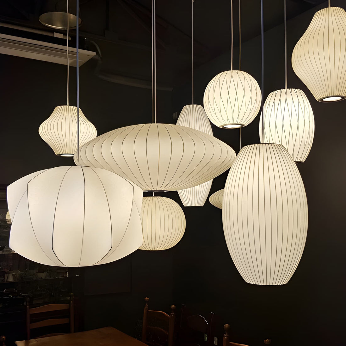Akari Washi Paper Pendant Light - Modern LED Ceiling Lamp