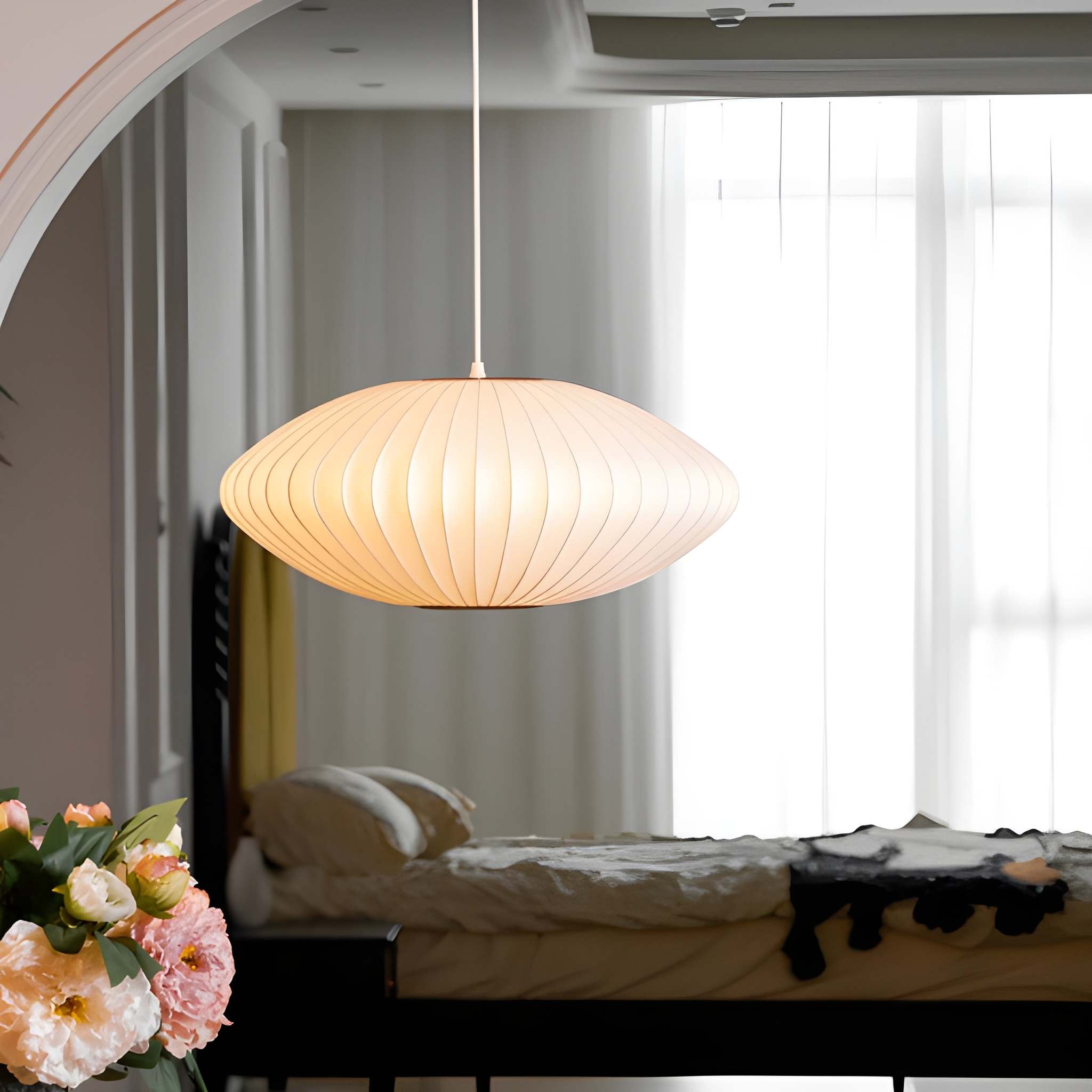Akari Washi Paper Pendant Light - Modern LED Ceiling Lamp