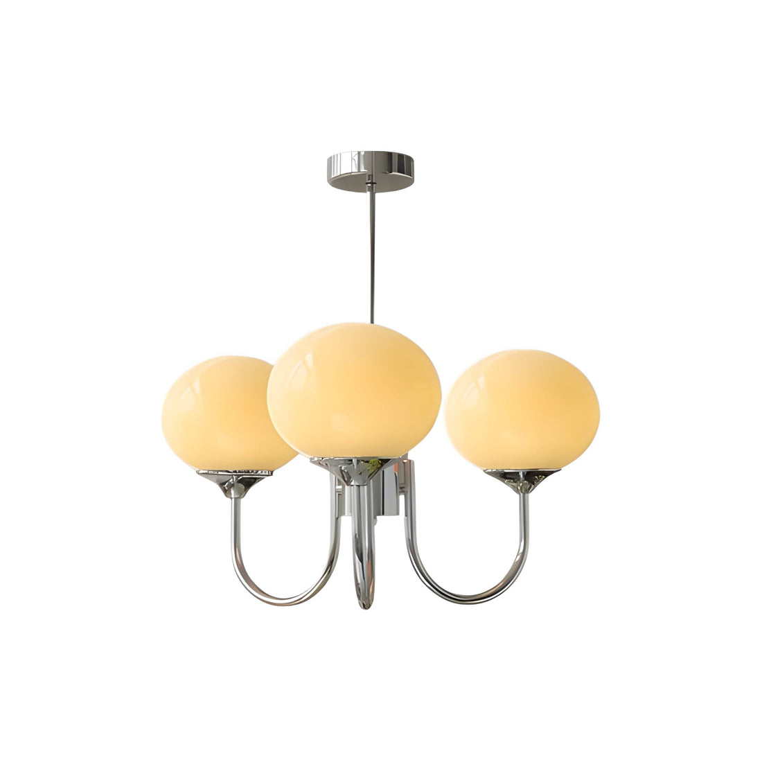 Marshmallow Glass Globe Chandelier - Modern Mid-Century Ceiling Light Fixture