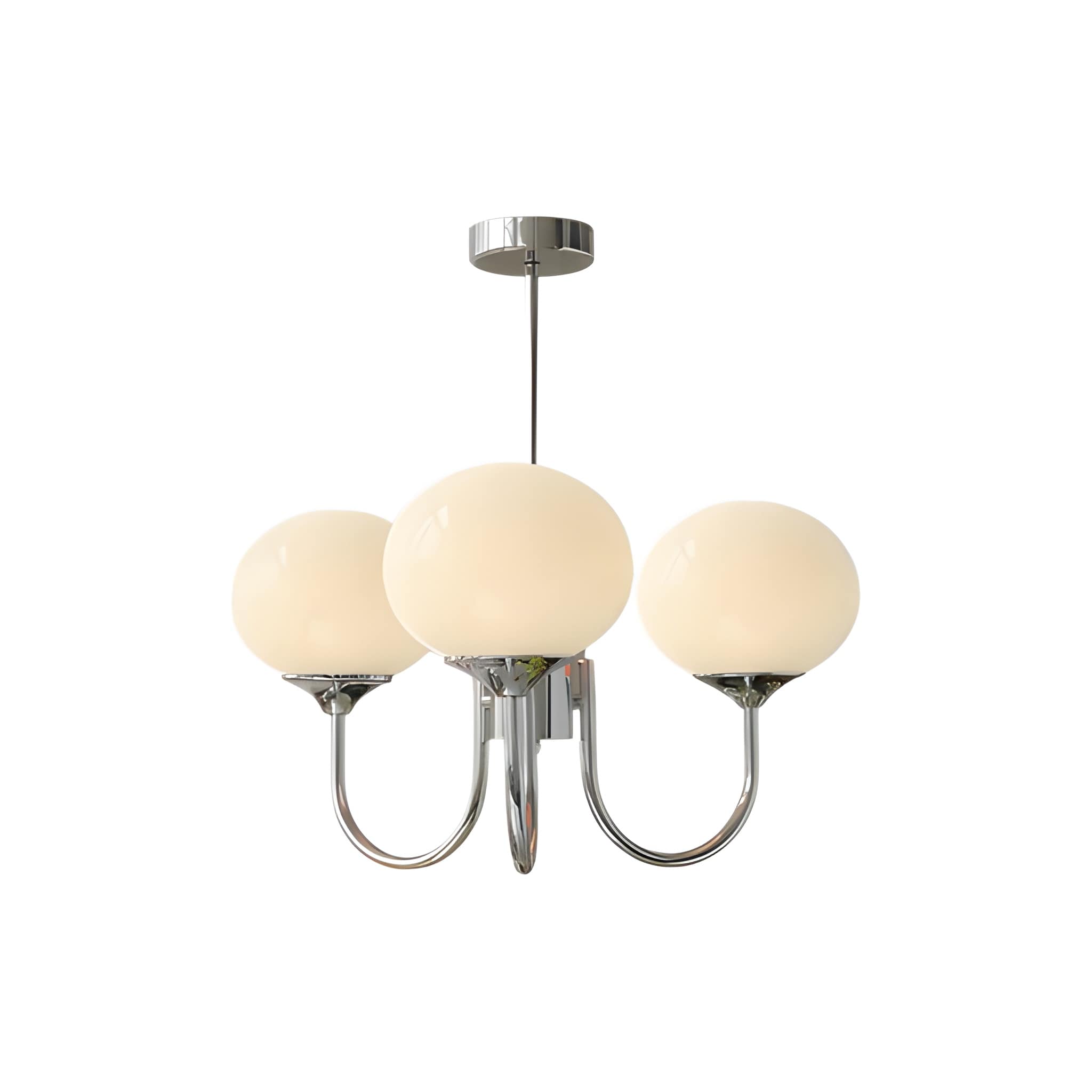 Marshmallow Glass Globe Chandelier - Modern Mid-Century Ceiling Light Fixture