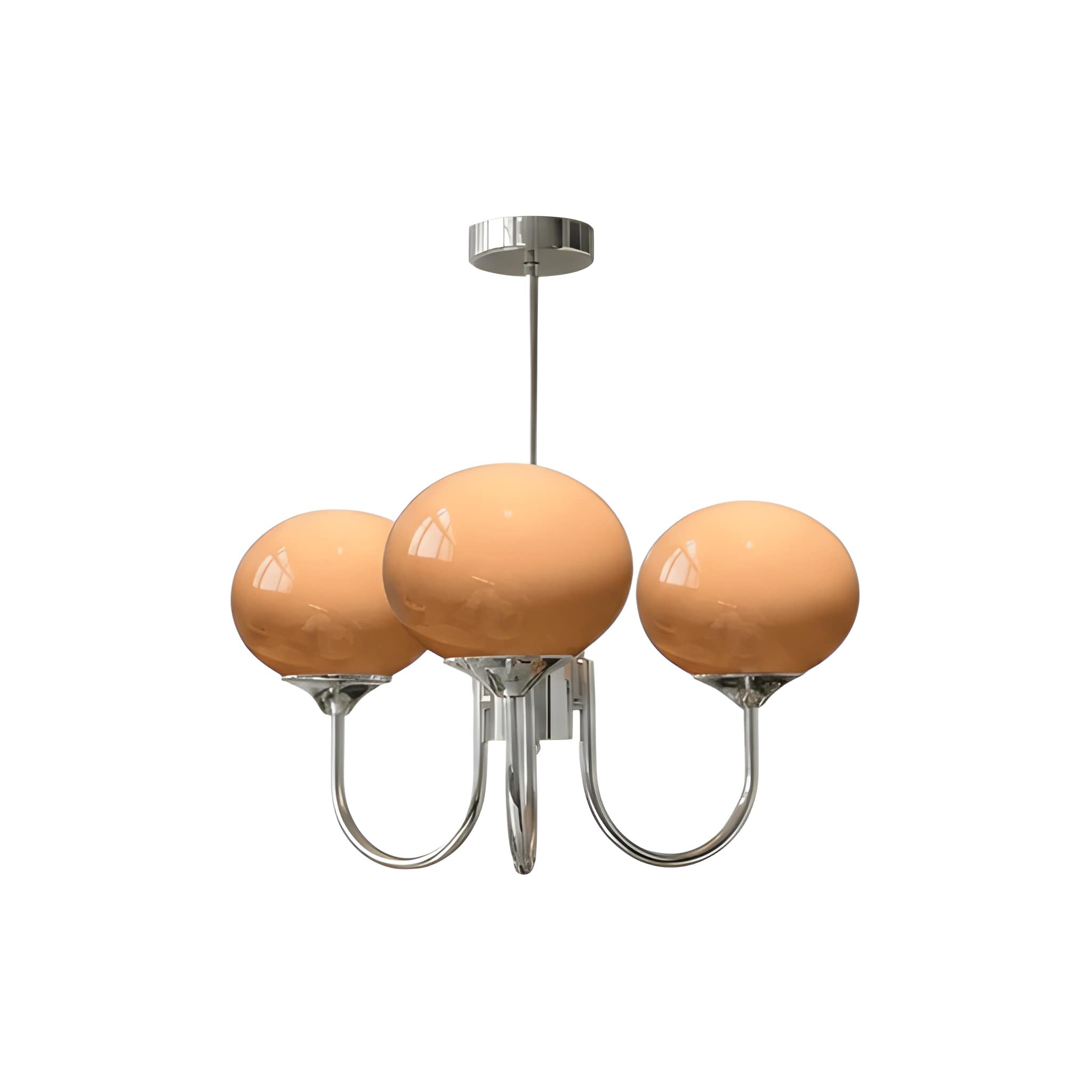 Marshmallow Glass Globe Chandelier - Modern Mid-Century Ceiling Light Fixture