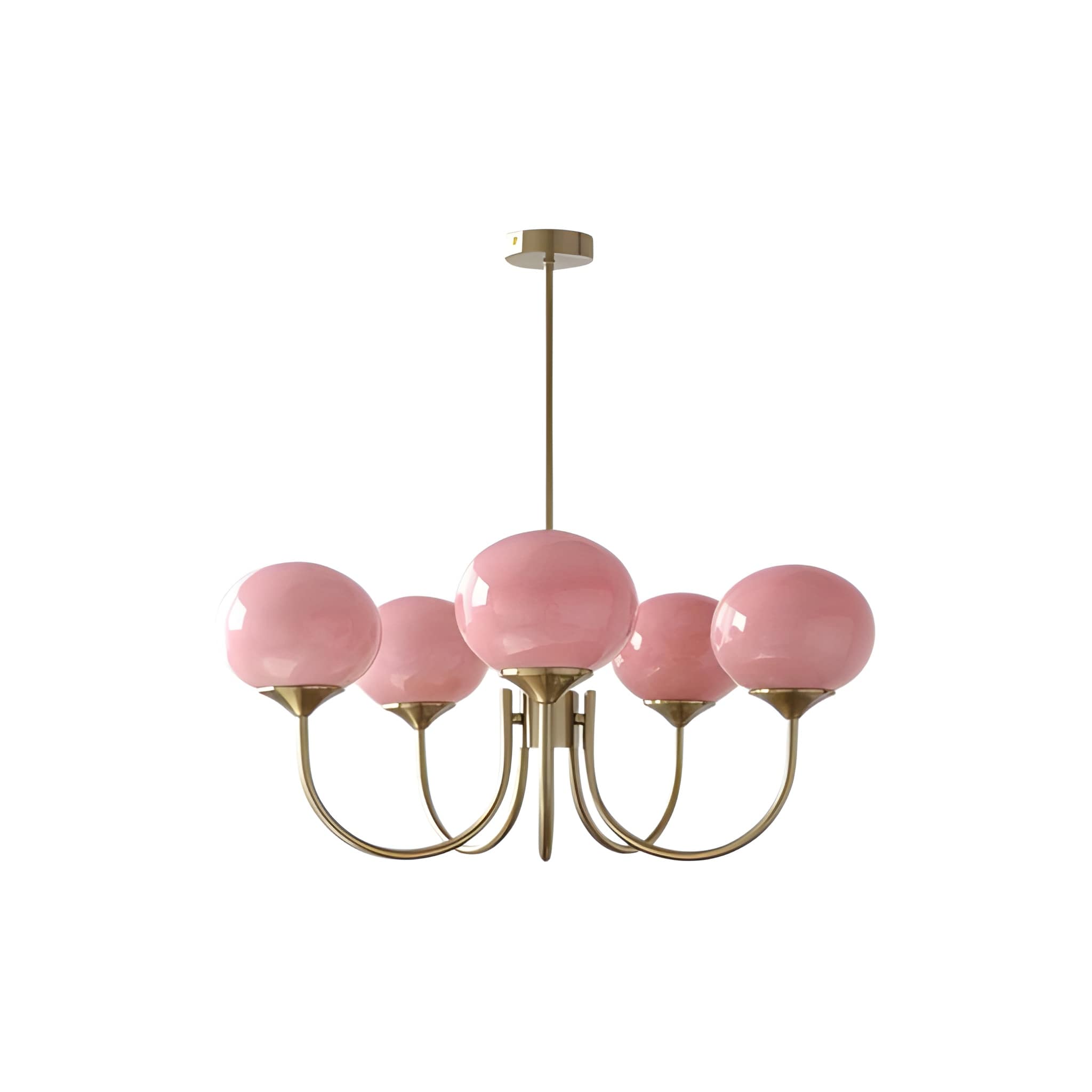 Marshmallow Glass Globe Chandelier - Modern Mid-Century Ceiling Light Fixture