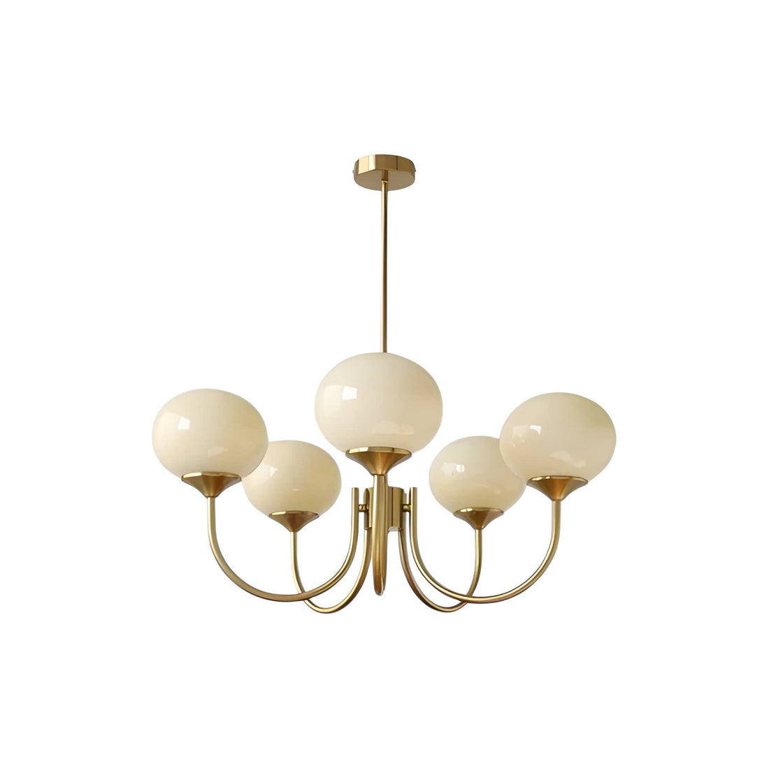 Marshmallow Glass Globe Chandelier - Modern Mid-Century Ceiling Light Fixture
