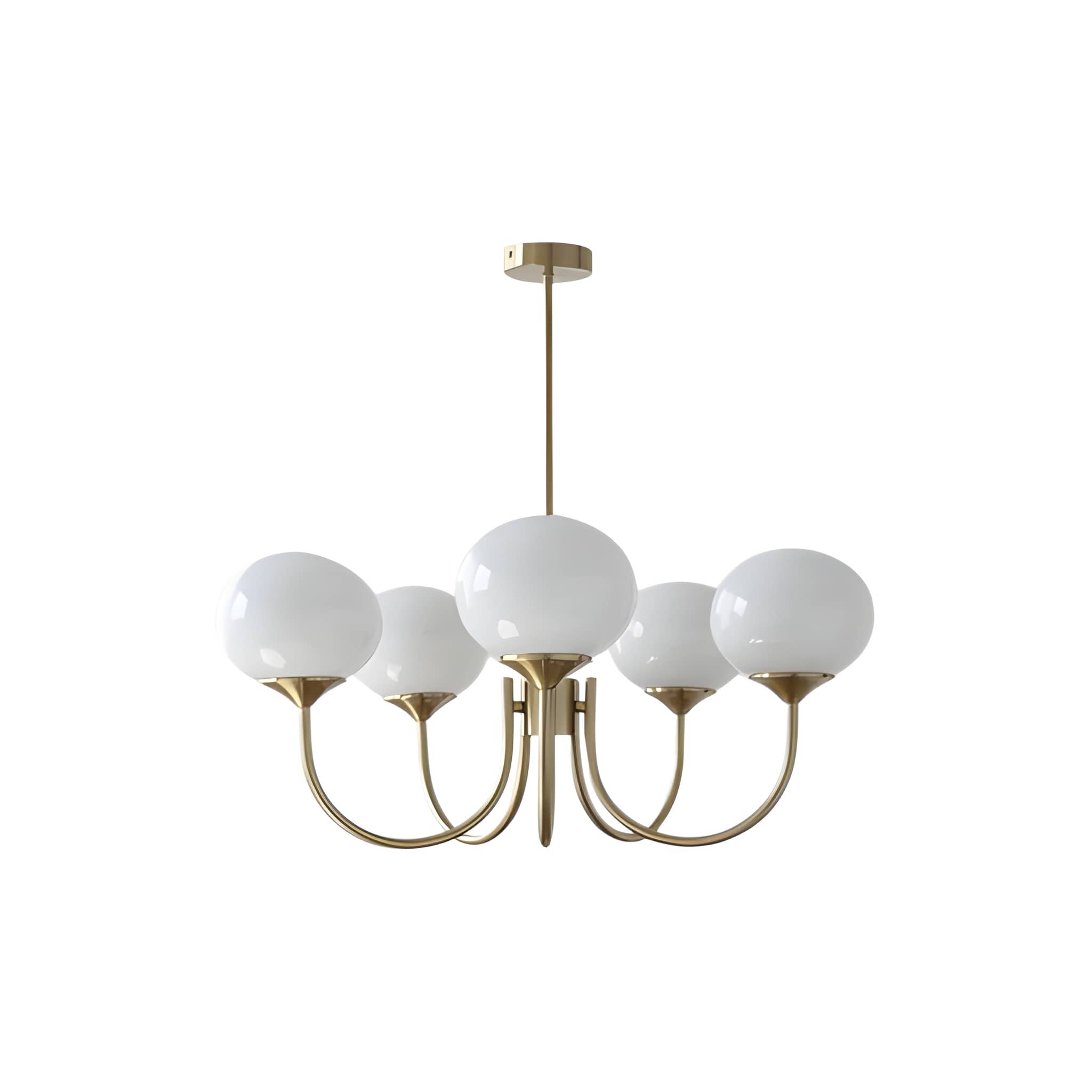 Marshmallow Glass Globe Chandelier - Modern Mid-Century Ceiling Light Fixture