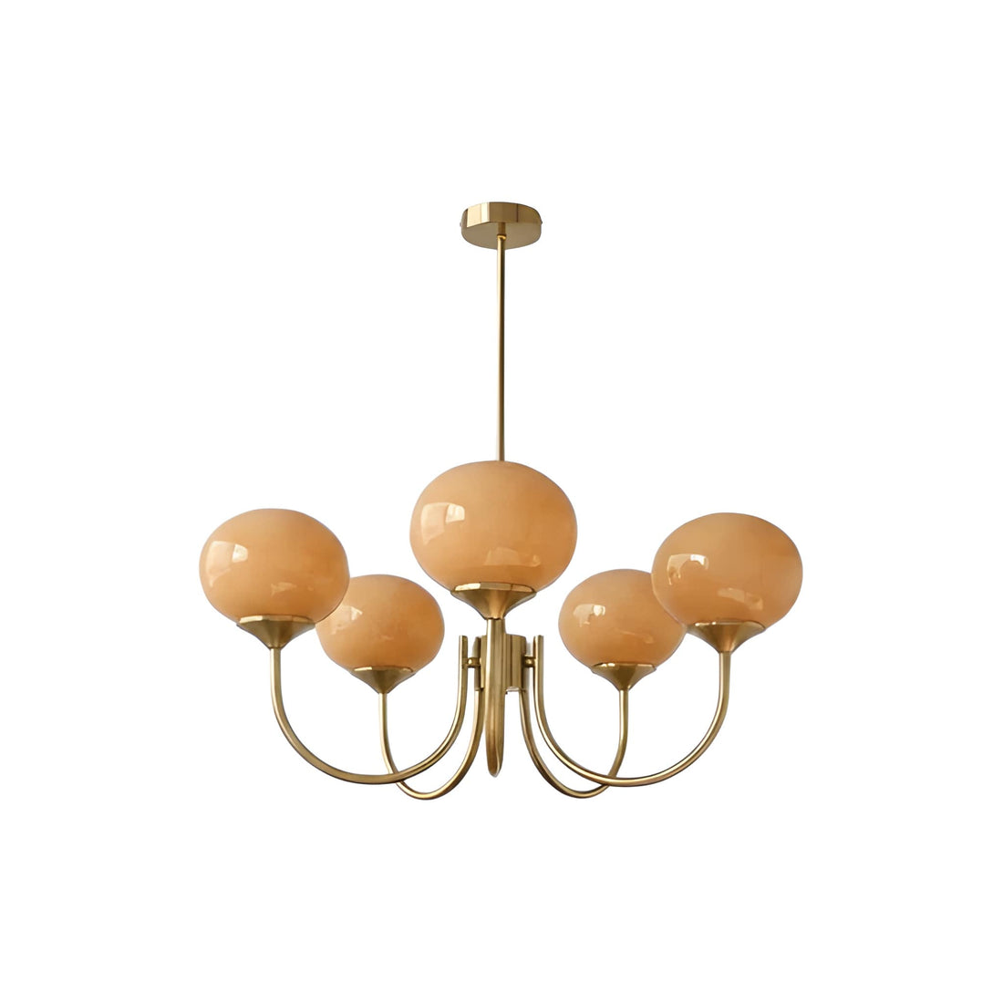 Marshmallow Glass Globe Chandelier - Modern Mid-Century Ceiling Light Fixture